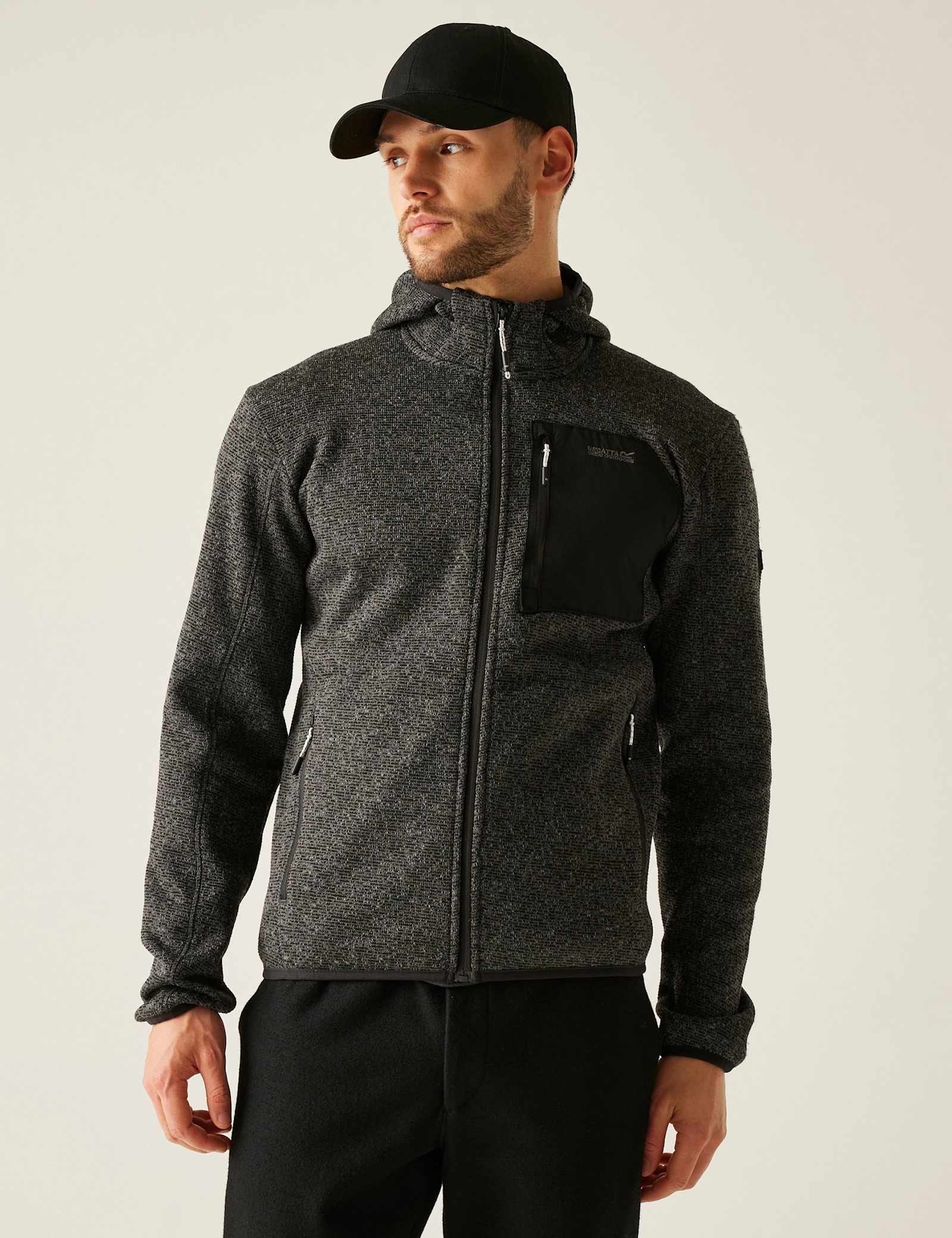 Newhill Textured Hooded Zip Up Fleece - image 2