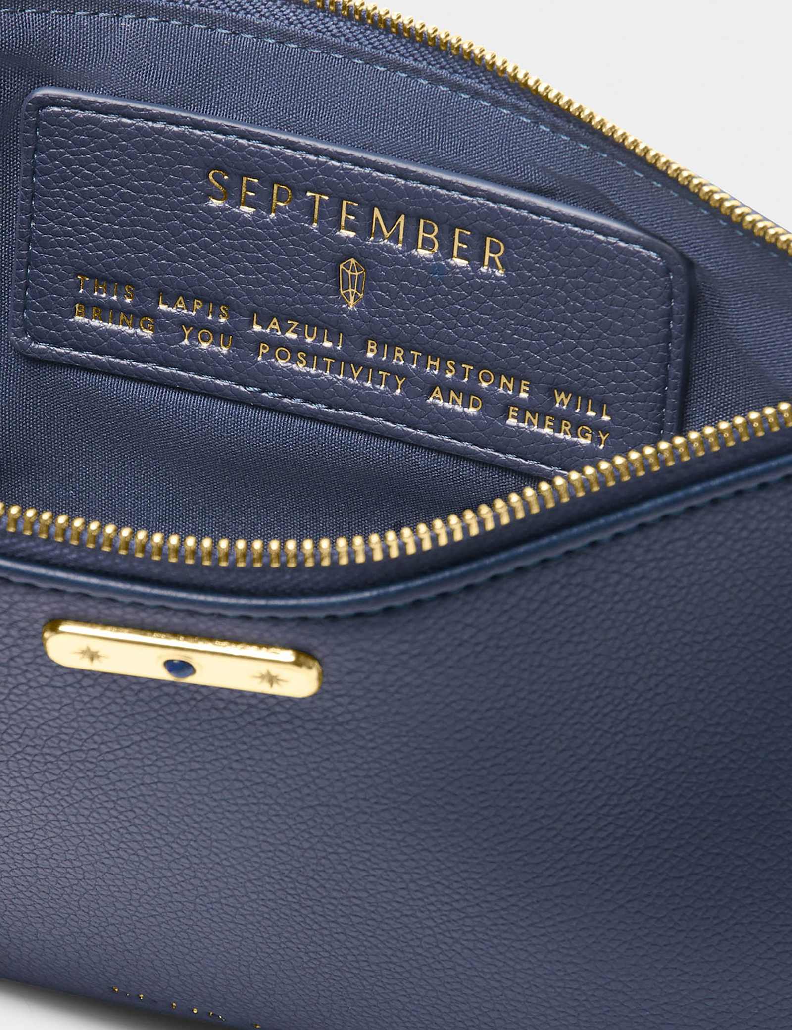Faux Leather September Birthstone Pouch Purse - image 3
