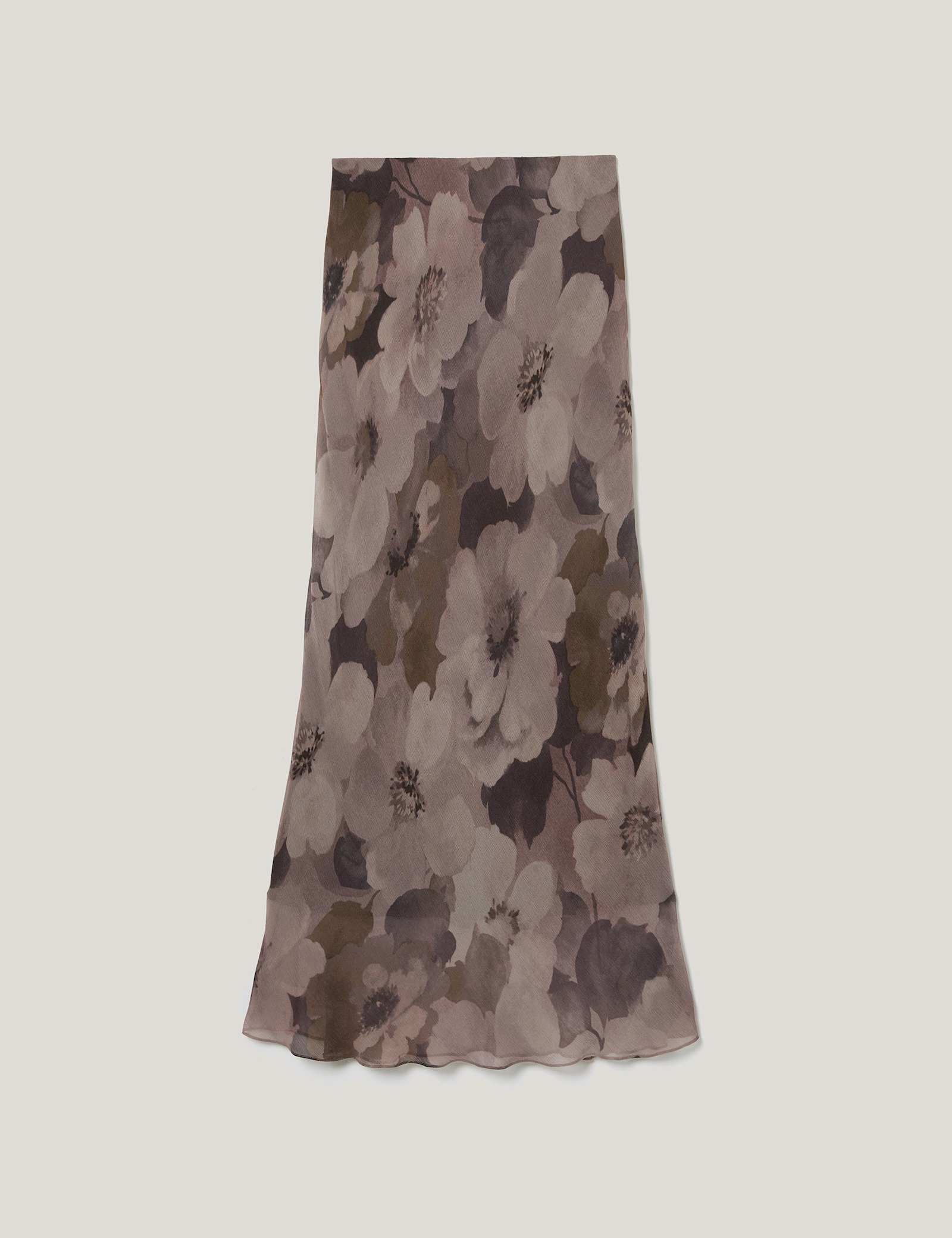 Jacquard Floral Midi A-Line Skirt - image 1