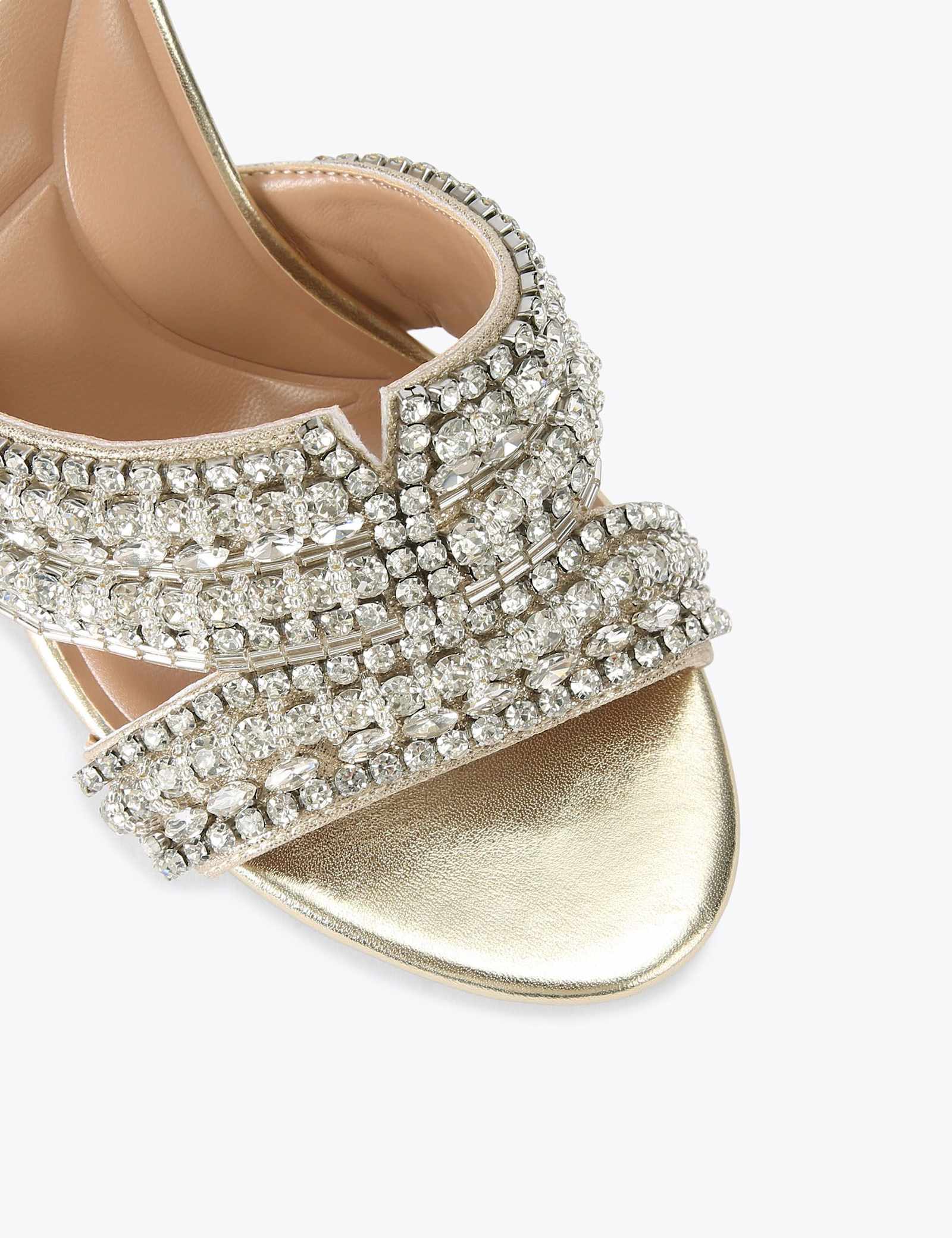 Metallic Sparkle Block Heels - image 2