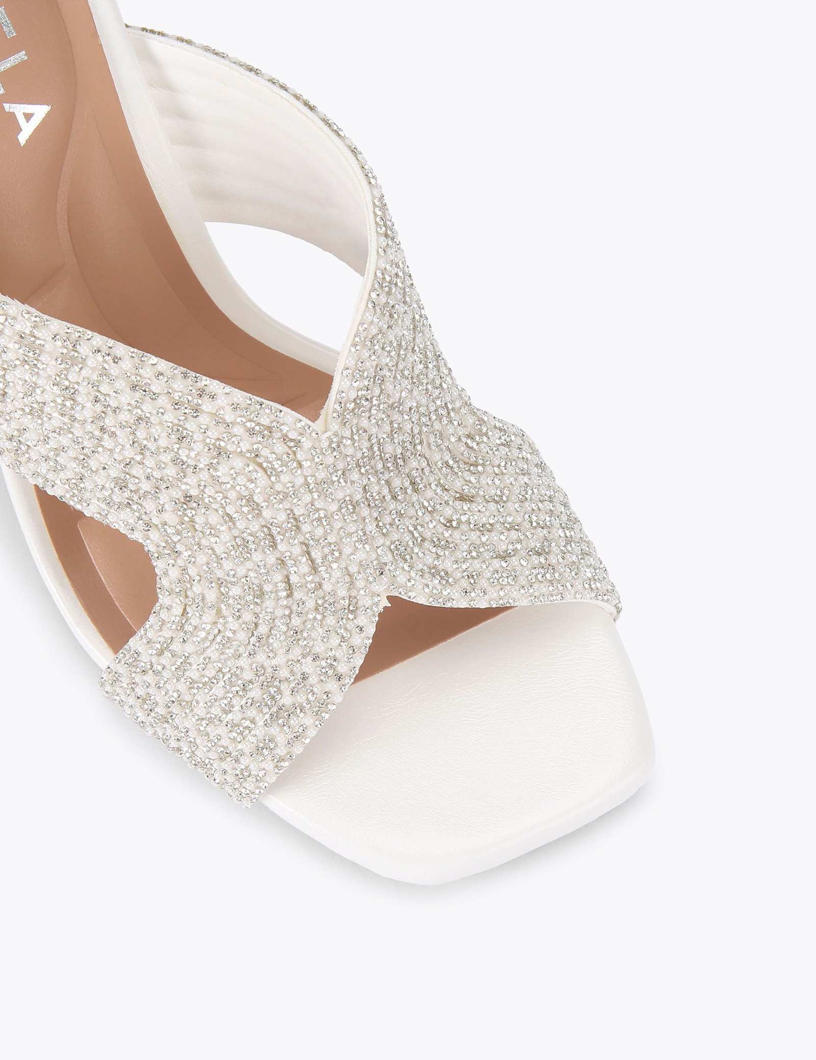 Embellished Block Heel Mules - image 4
