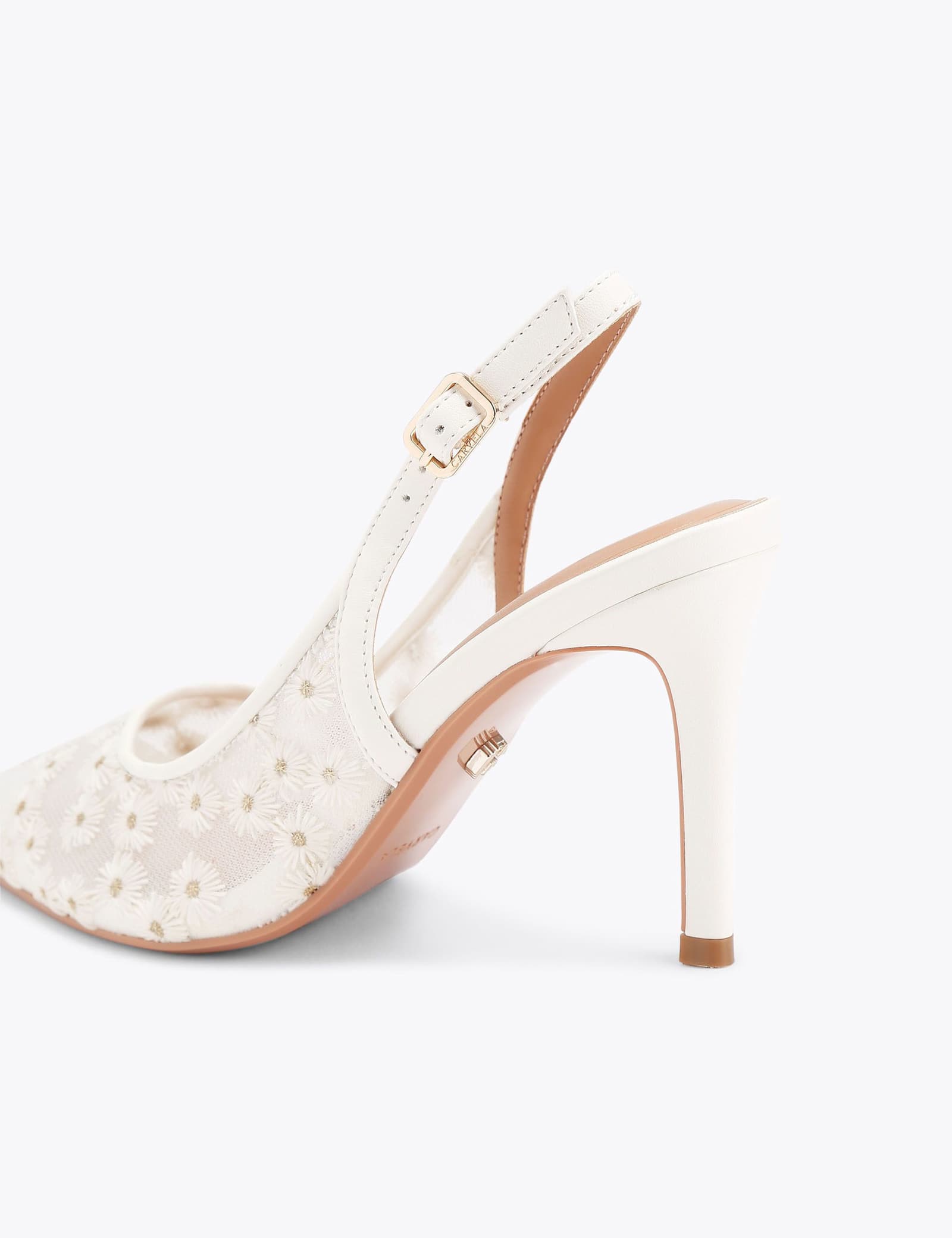 Mesh Daisy Stilletto Heel Slingbacks - image 2