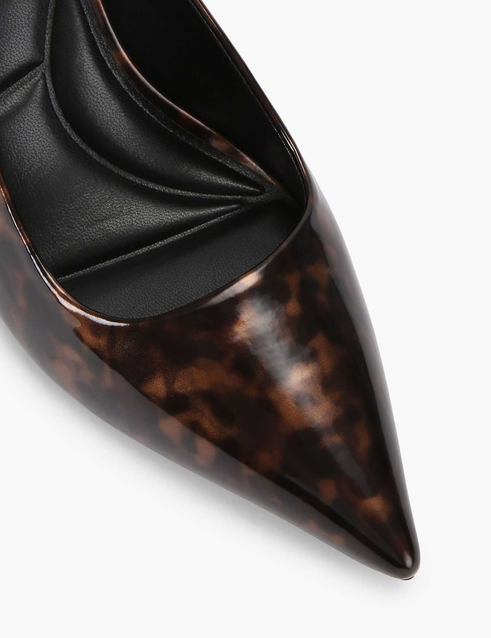 Patent Animal Print Stiletto Heel Slingbacks - image 2