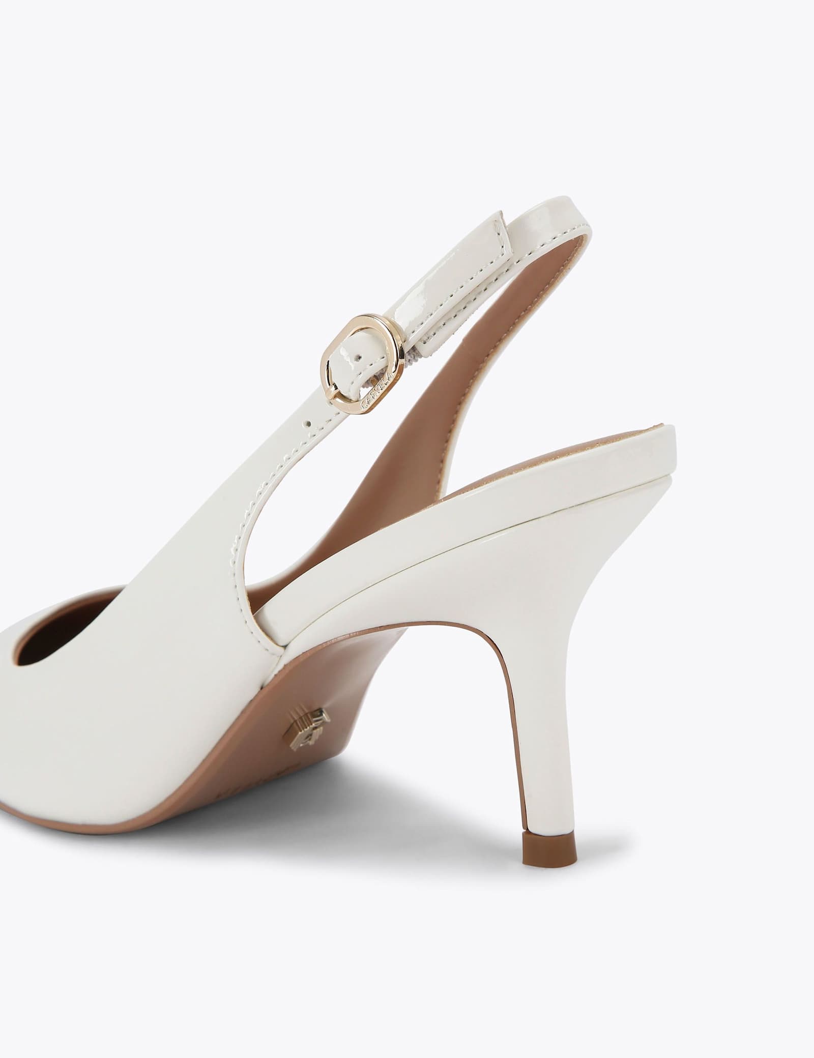 Patent Stiletto Heel Pointed Slingback Shoes - image 4