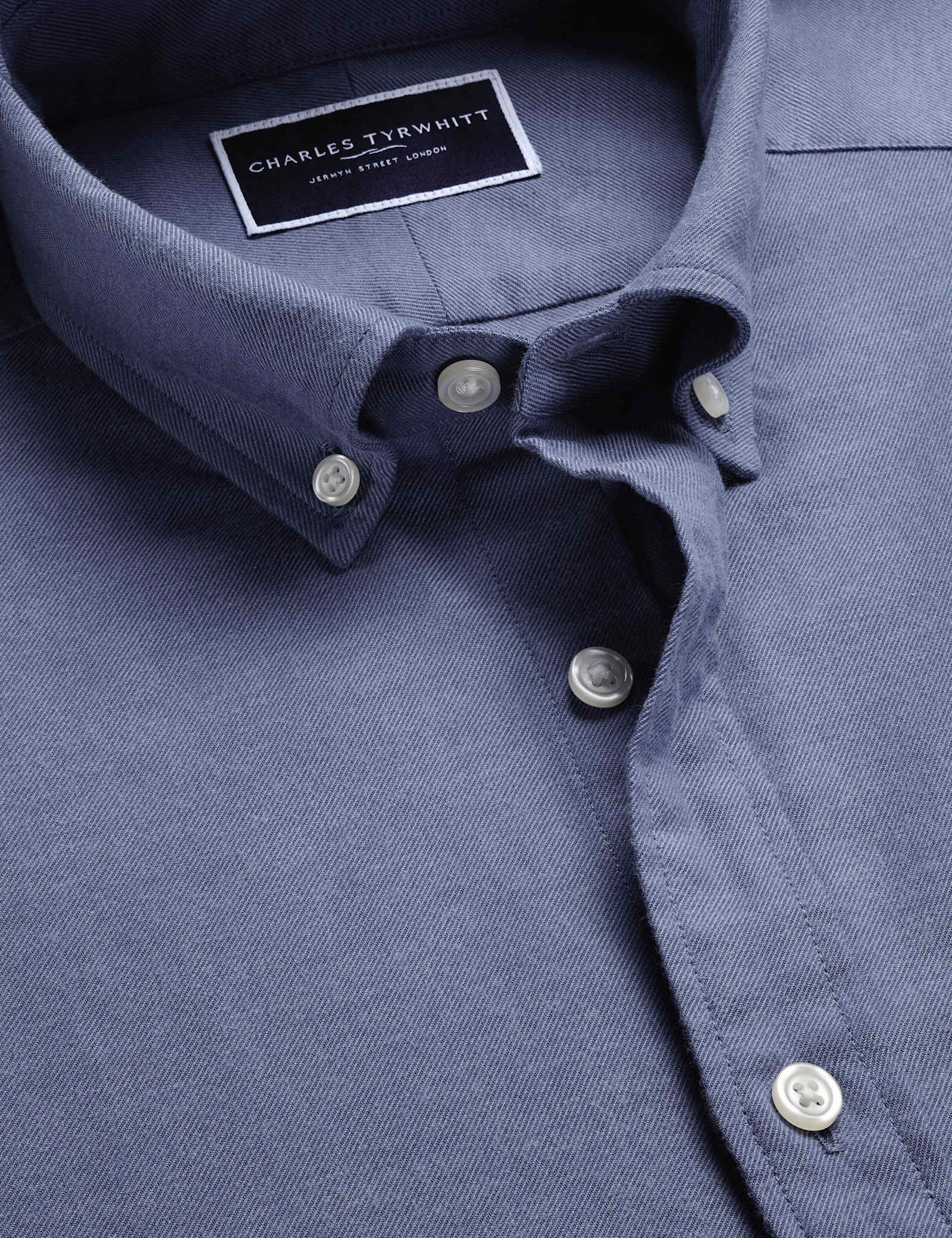 Slim Fit Pure Cotton Flannel Shirt - image 5