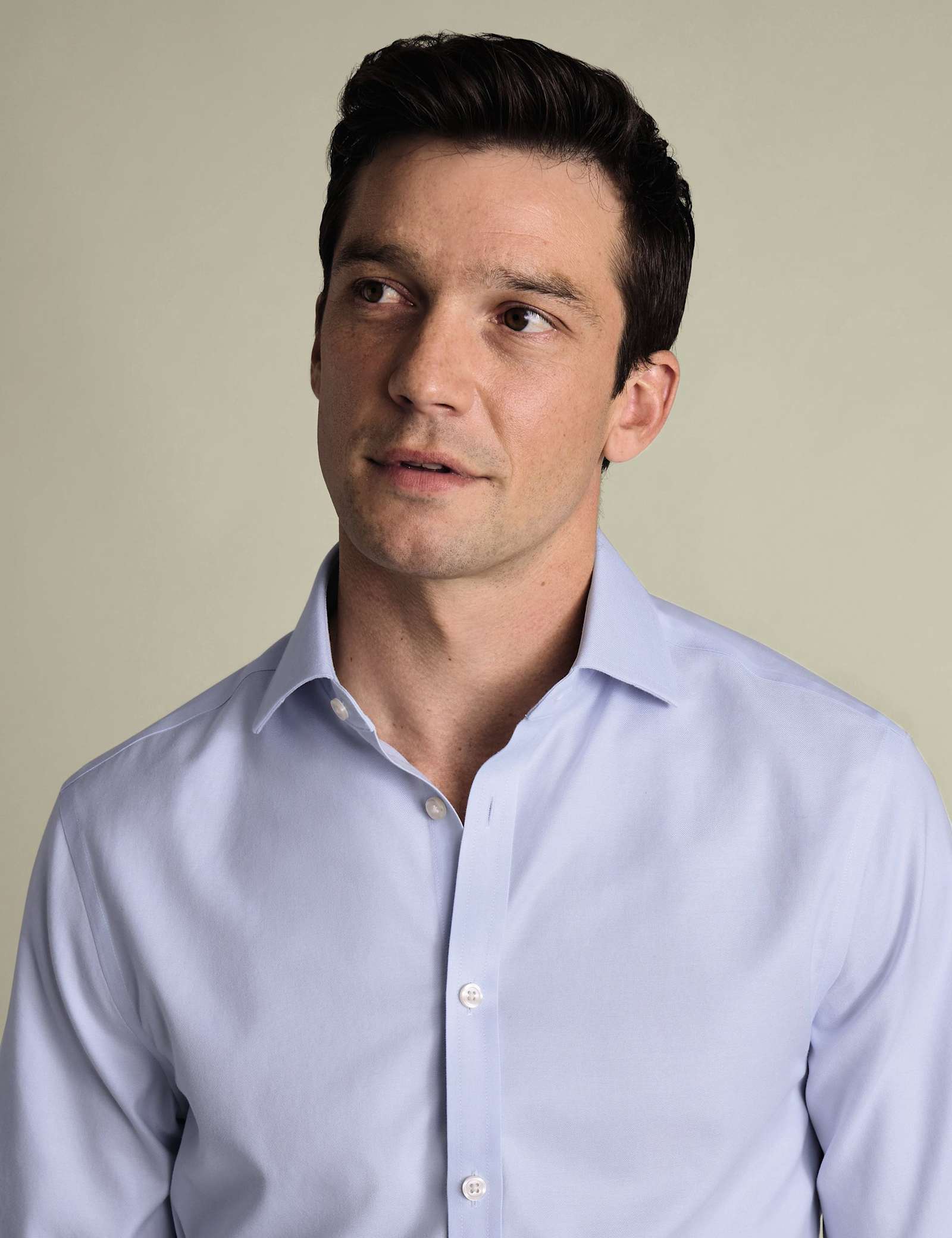 Slim Fit Non Iron Pure Cotton Twill Shirt - image 4