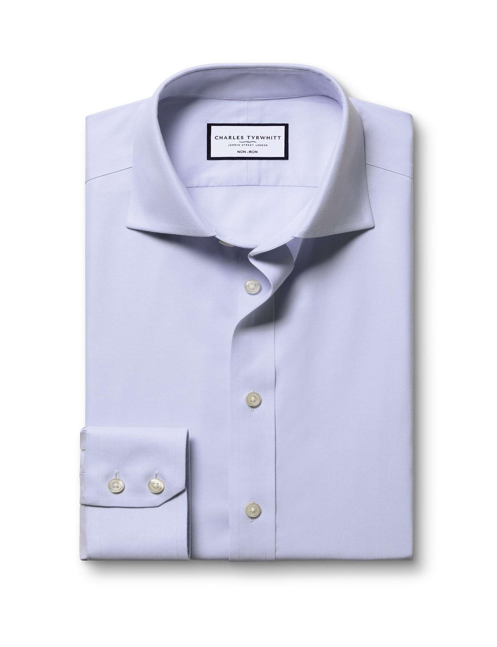 Slim Fit Non Iron Pure Cotton Twill Shirt - image 1