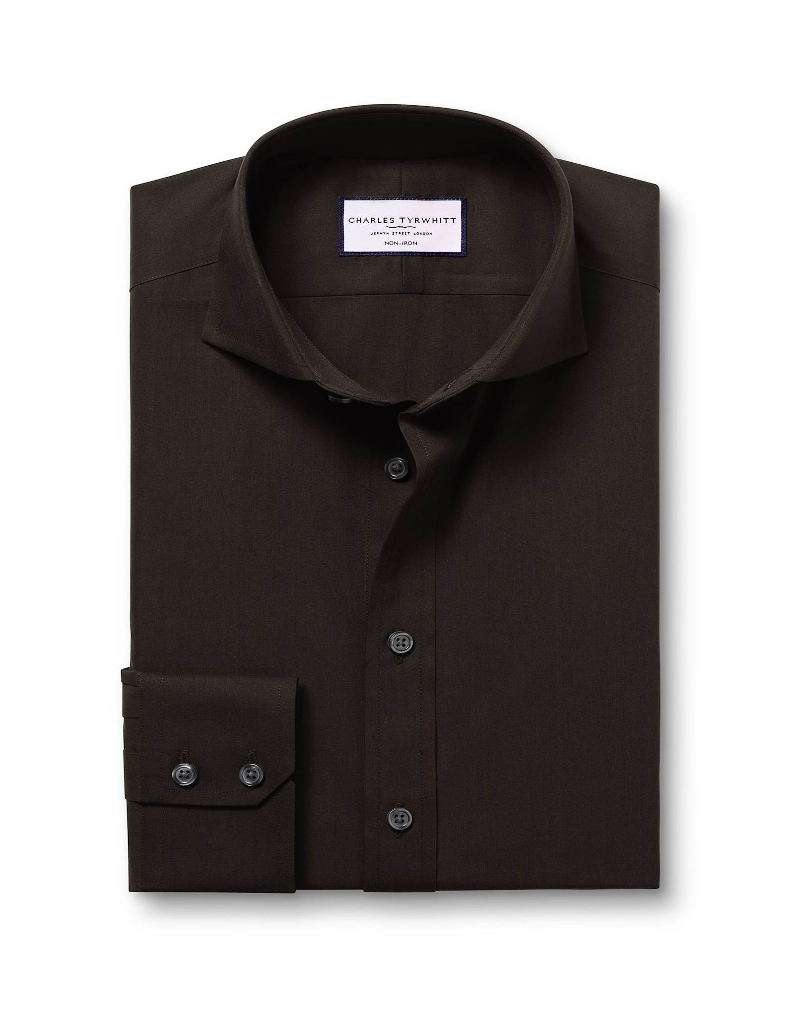 Slim Fit Non-Iron Pure Cotton Poplin Stretch Shirt - image 1