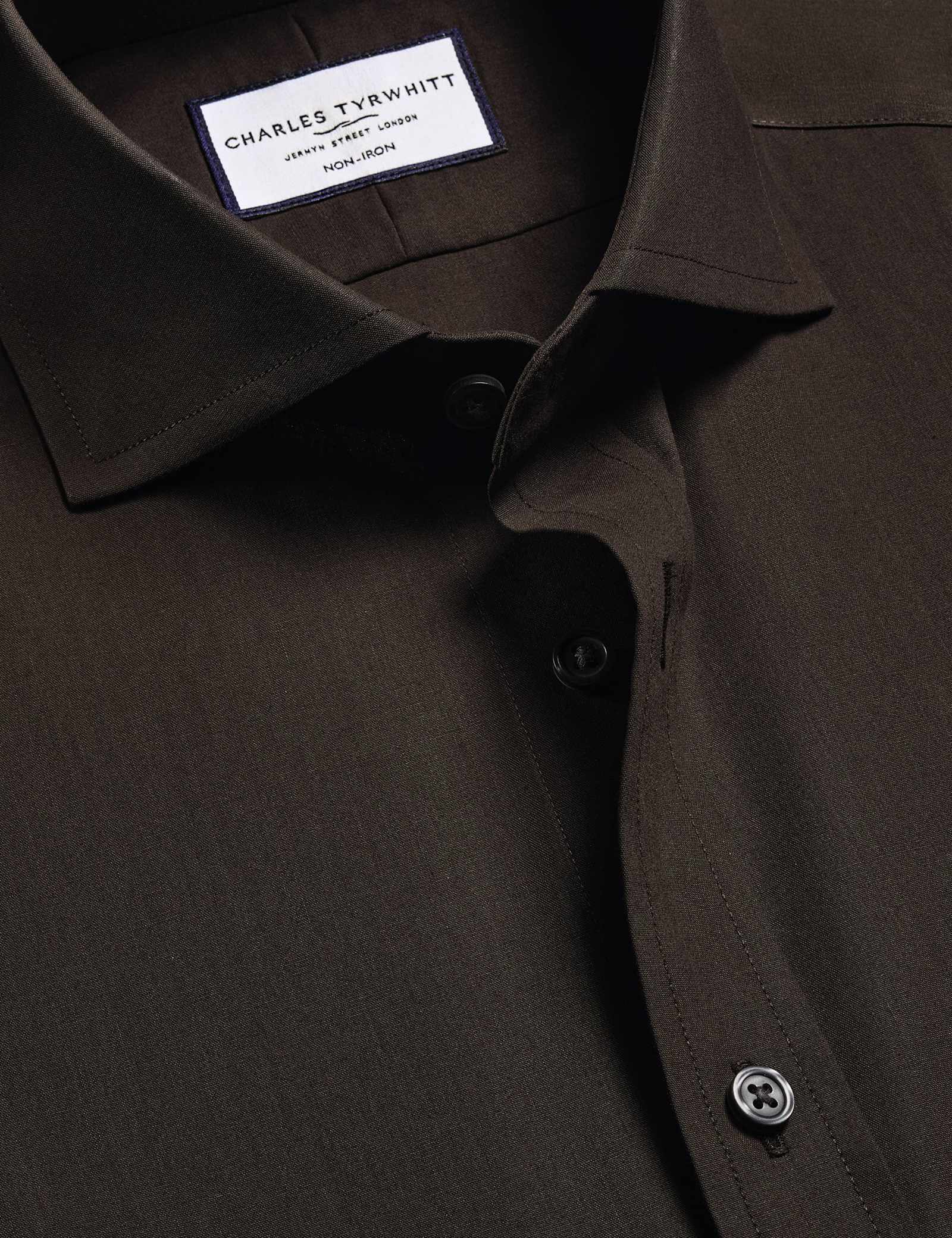 Slim Fit Non-Iron Pure Cotton Poplin Stretch Shirt - image 2