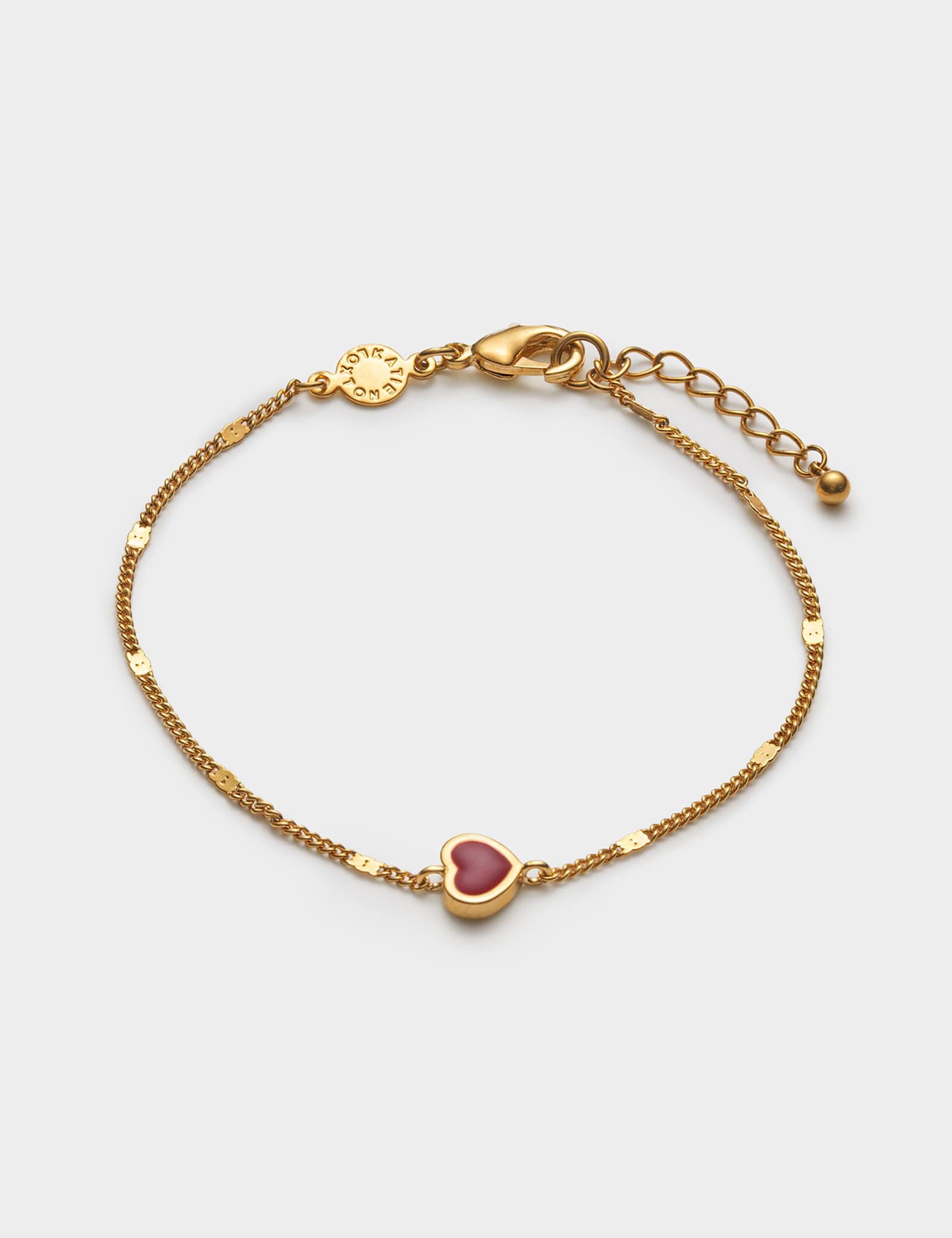 Gold Coated Enamel Heart Waterproof Bracelet - image 3
