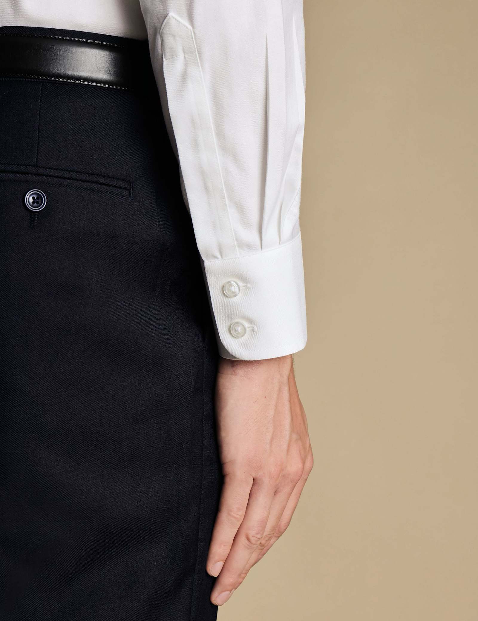 Slim Fit Non Iron Pure Cotton Twill Shirt - image 5