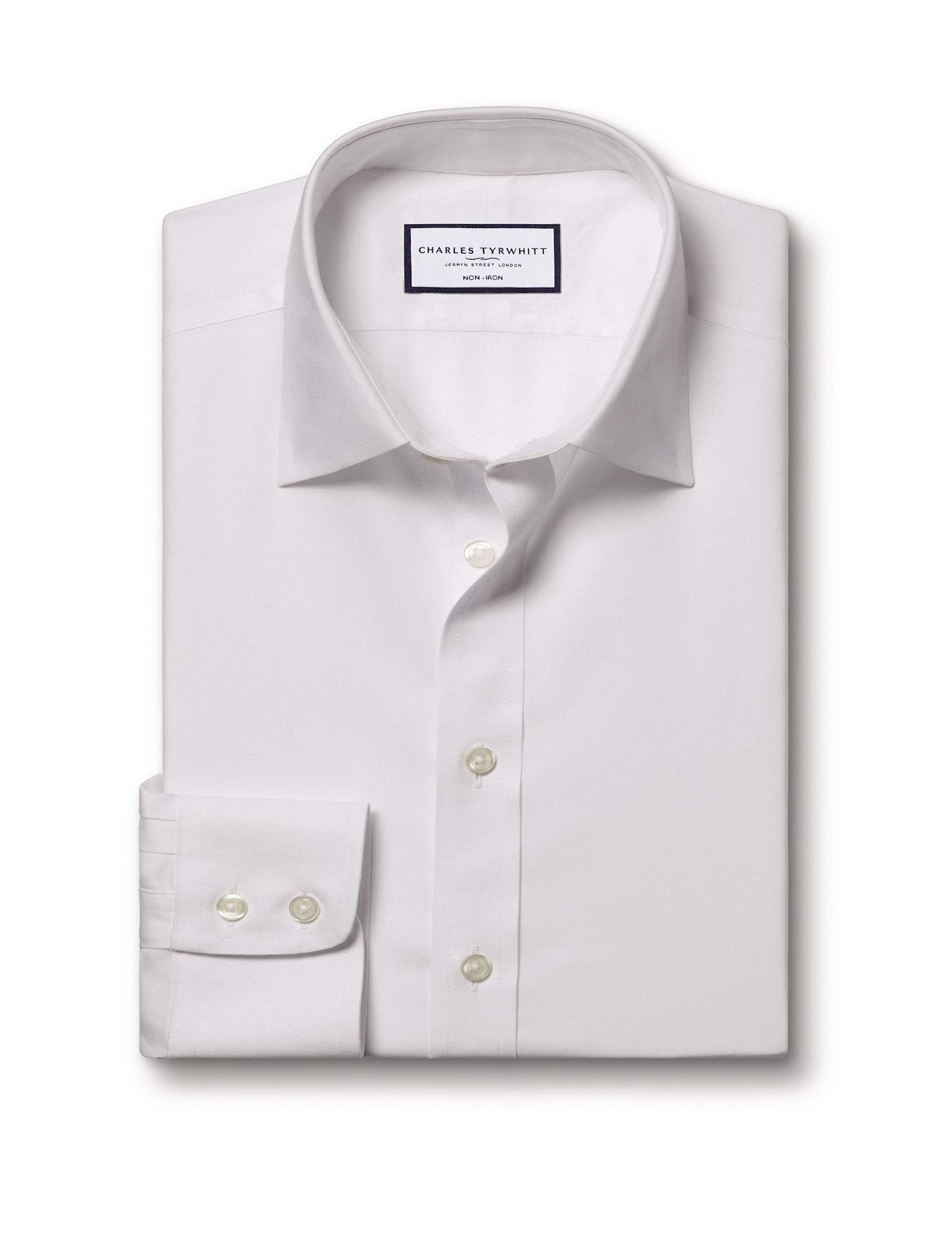 Slim Fit Non Iron Pure Cotton Twill Shirt - image 4