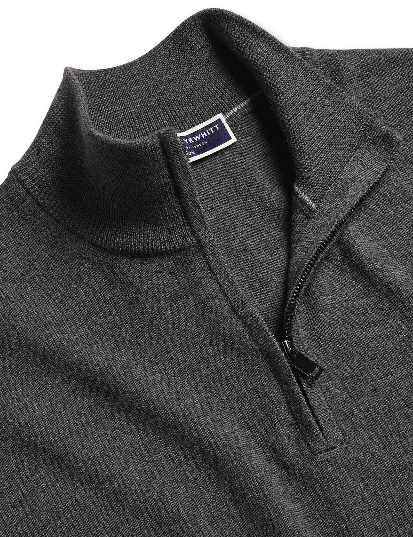 Pure Merino Wool Half Zip Jumper - image 5
