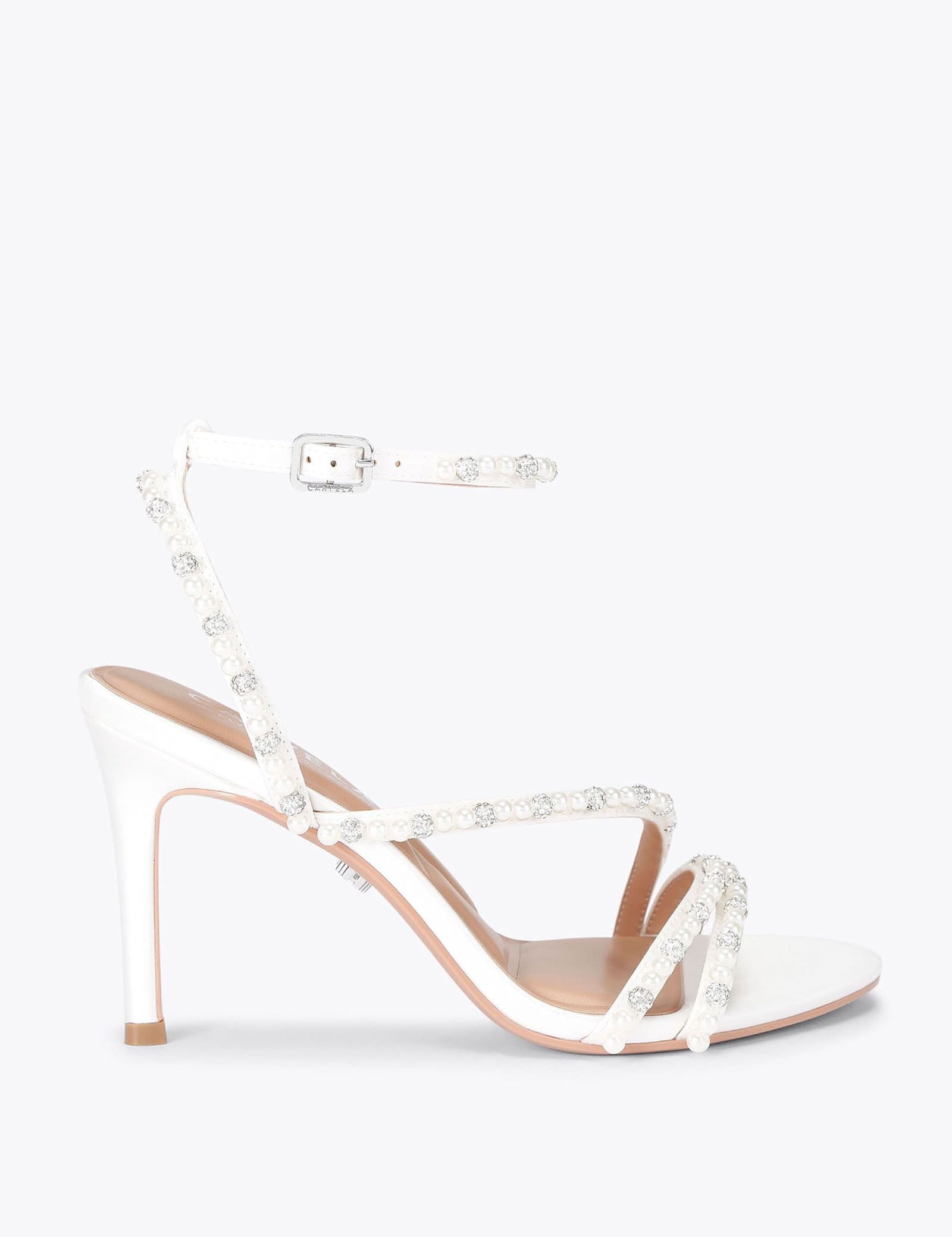 Embellished Strappy Stiletto Heel Sandals - image 1