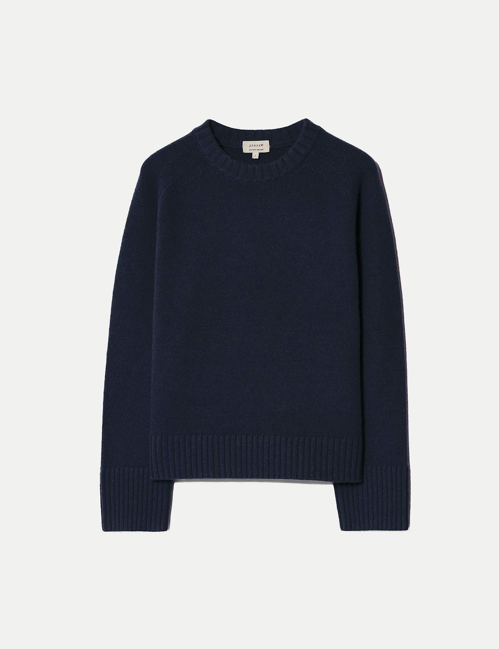 Wool Rich Saddle Crew Neck Jumper - image 3