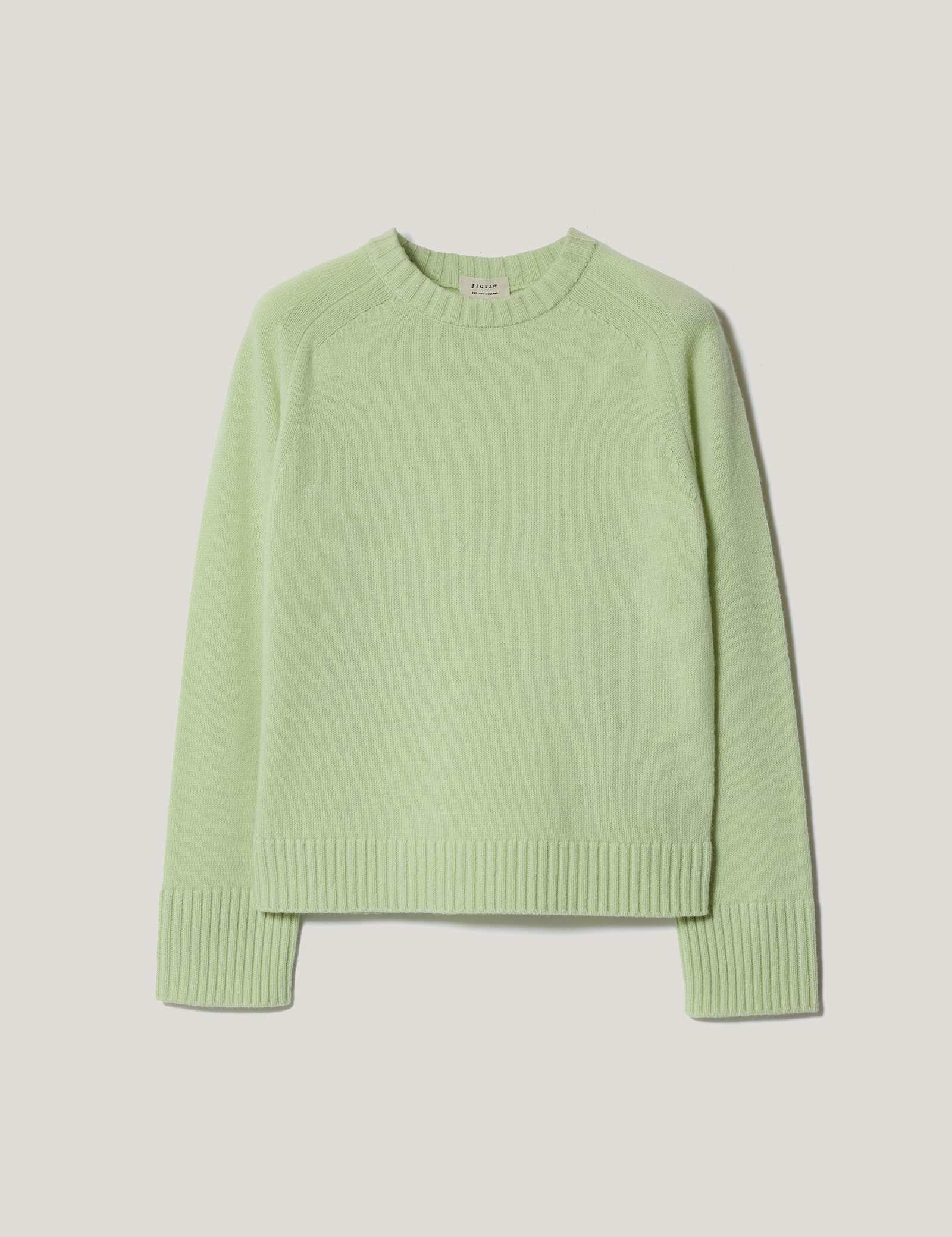 Wool Rich Saddle Crew Neck Jumper - image 1