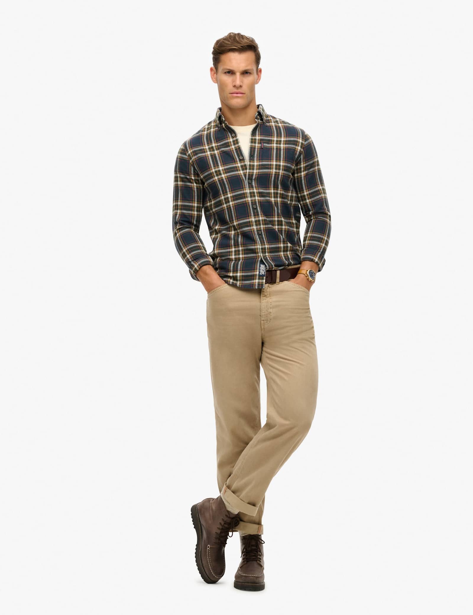 Relaxed Fit Pure Cotton Check Shirt - image 3