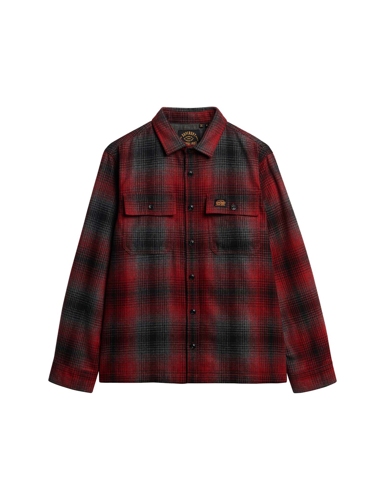 Wool Blend Checked Overshirt - image 1