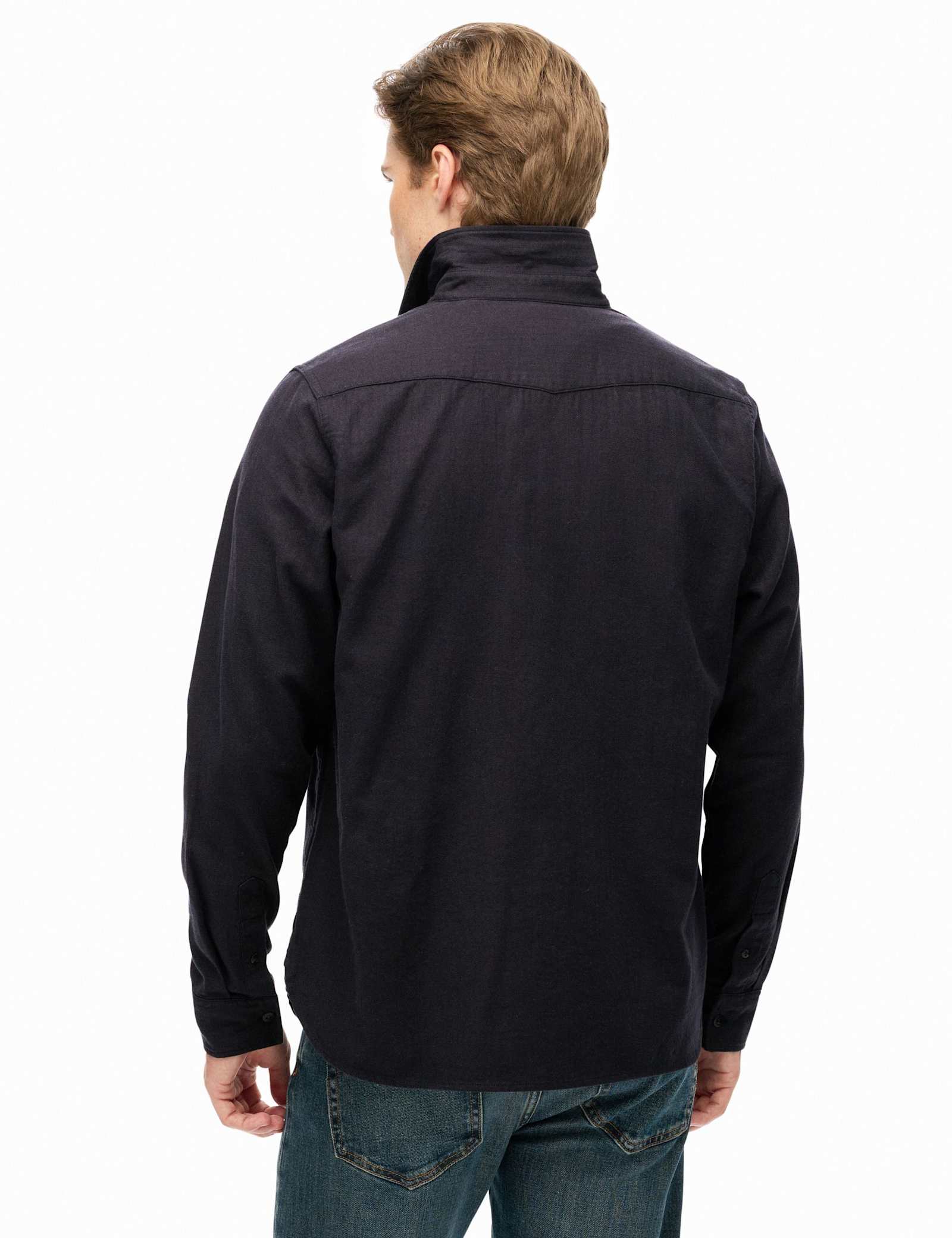 Cotton Rich Relaxed Fit Overshirt with Linen - image 4