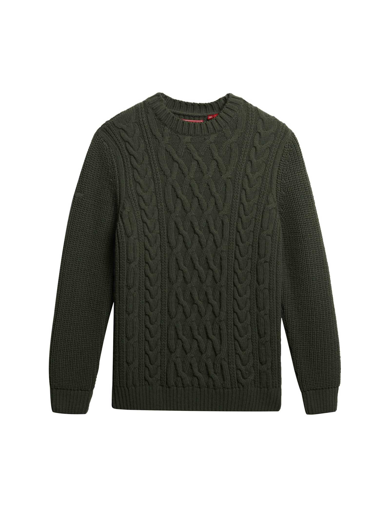 Wool Blend Cable Crew Neck Jumper - image 1