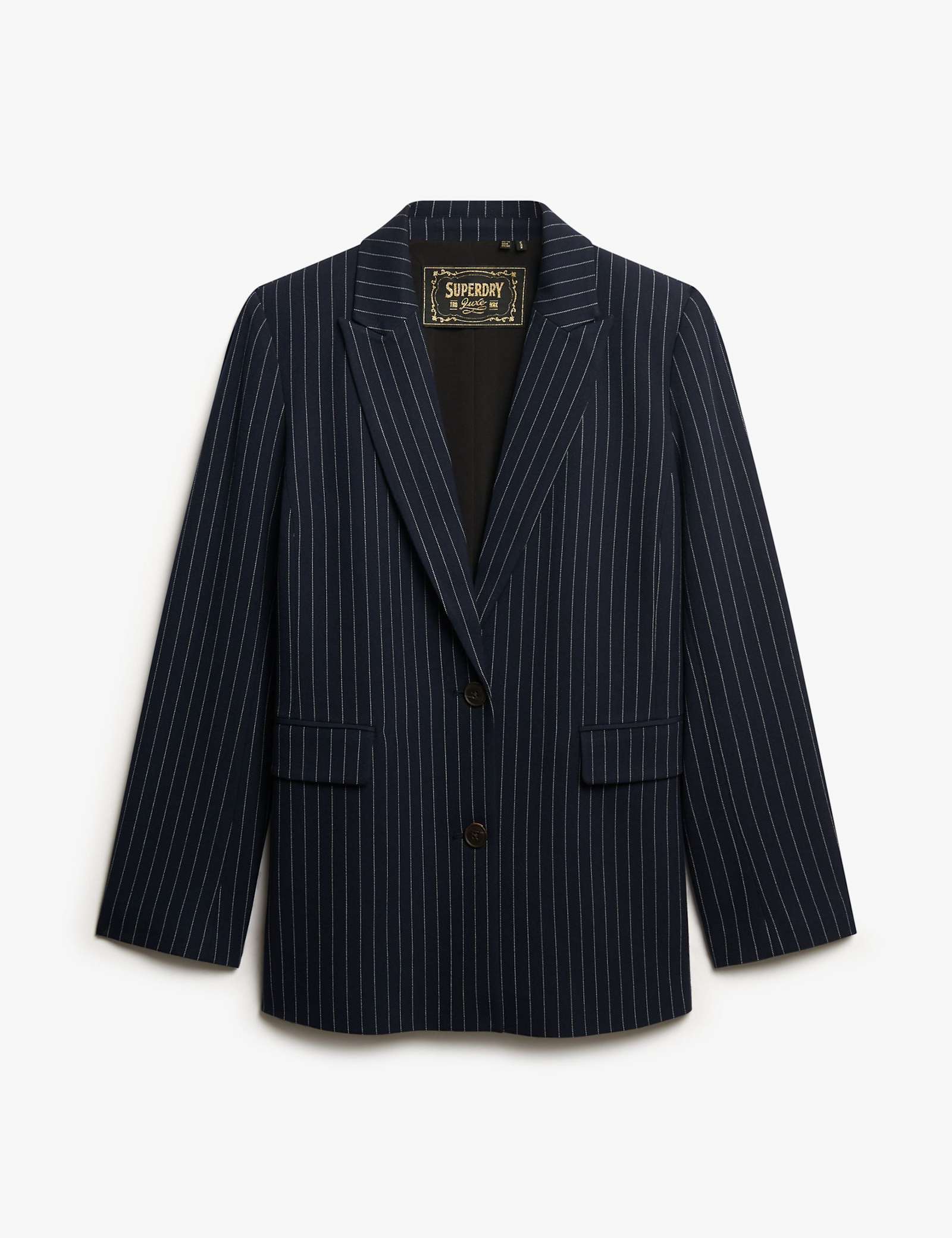 Pinstripe Slim Single Breasted Blazer - image 2