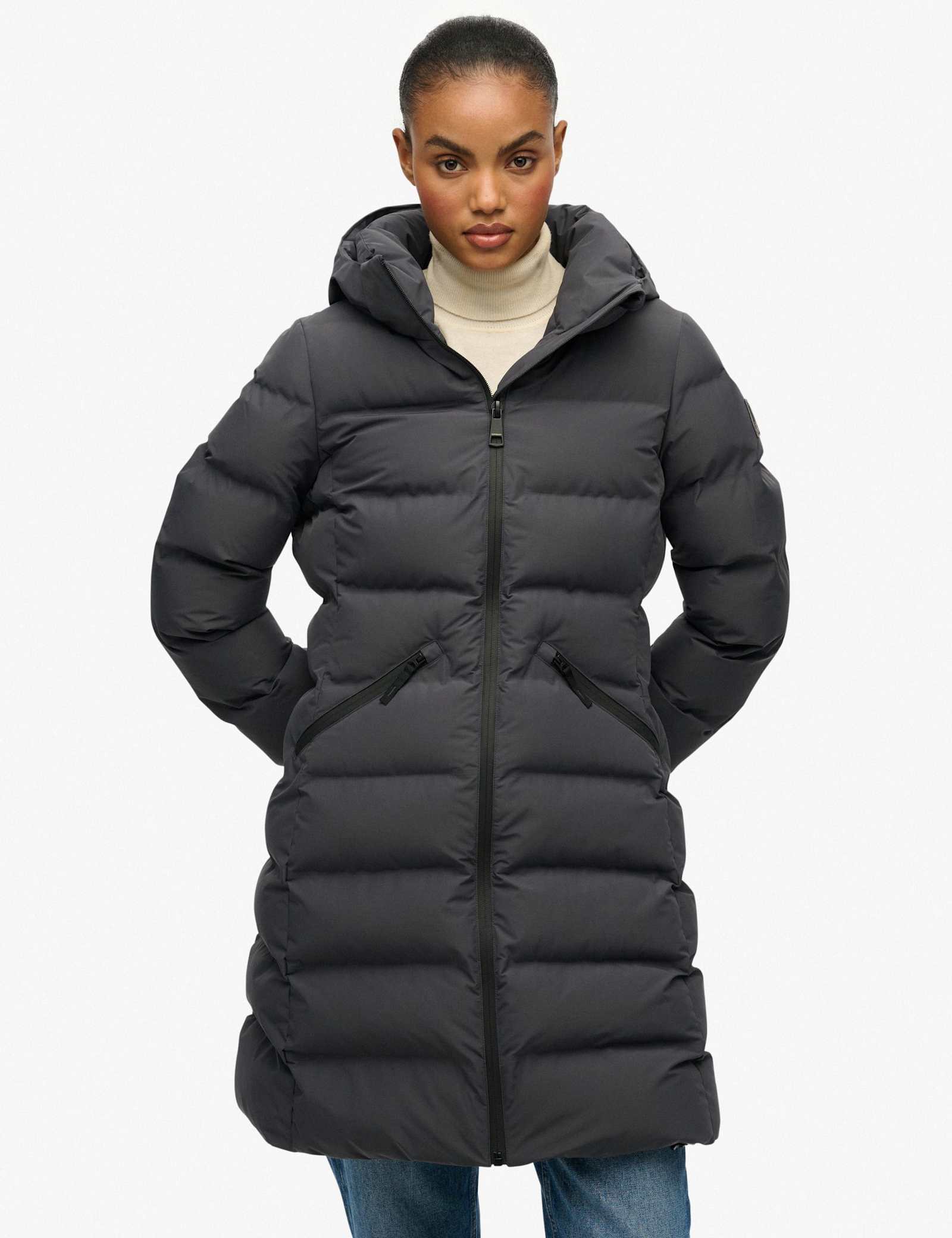 Hooded Padded Longline Puffer Jacket - image 5