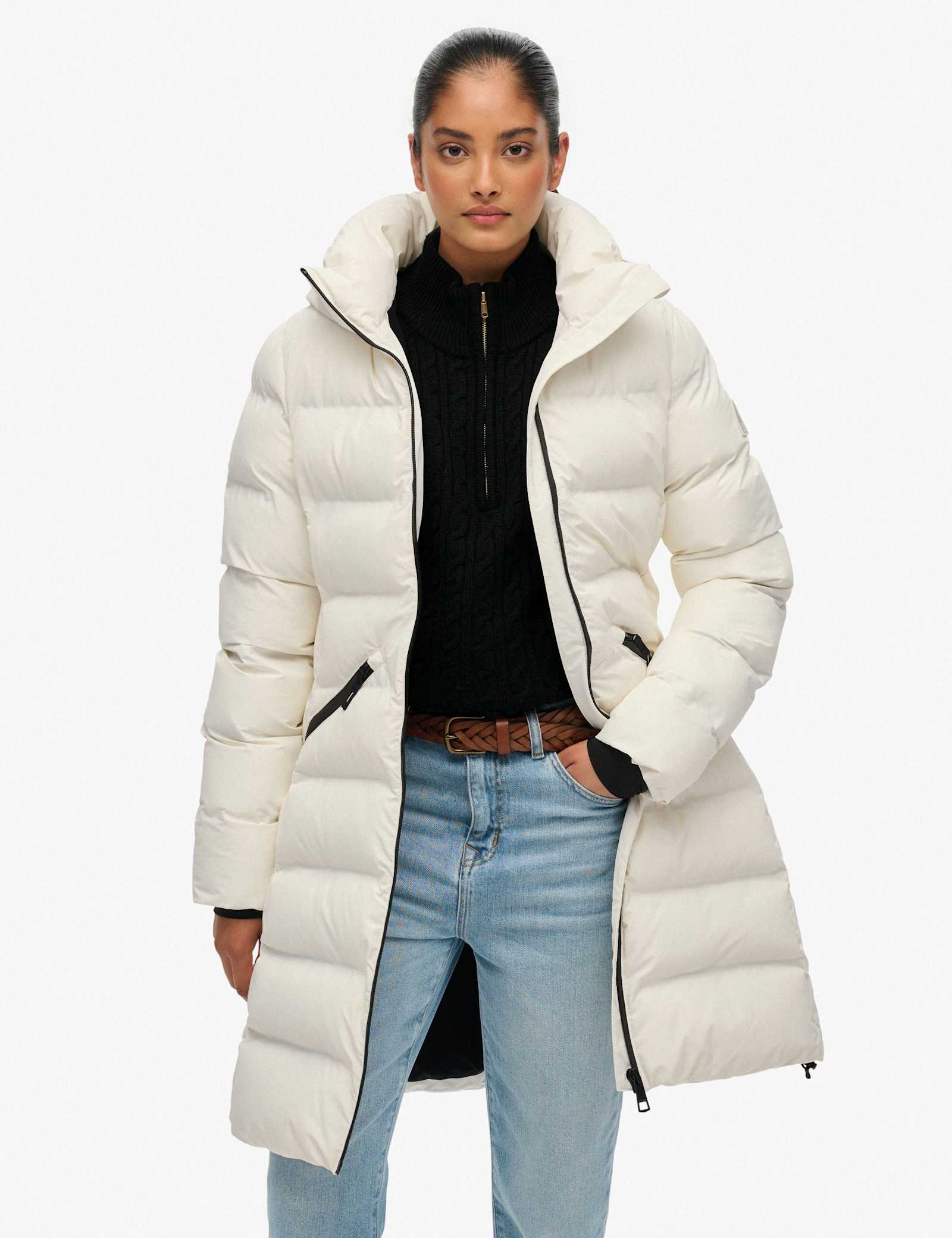 Hooded Padded Longline Puffer Jacket - image 3