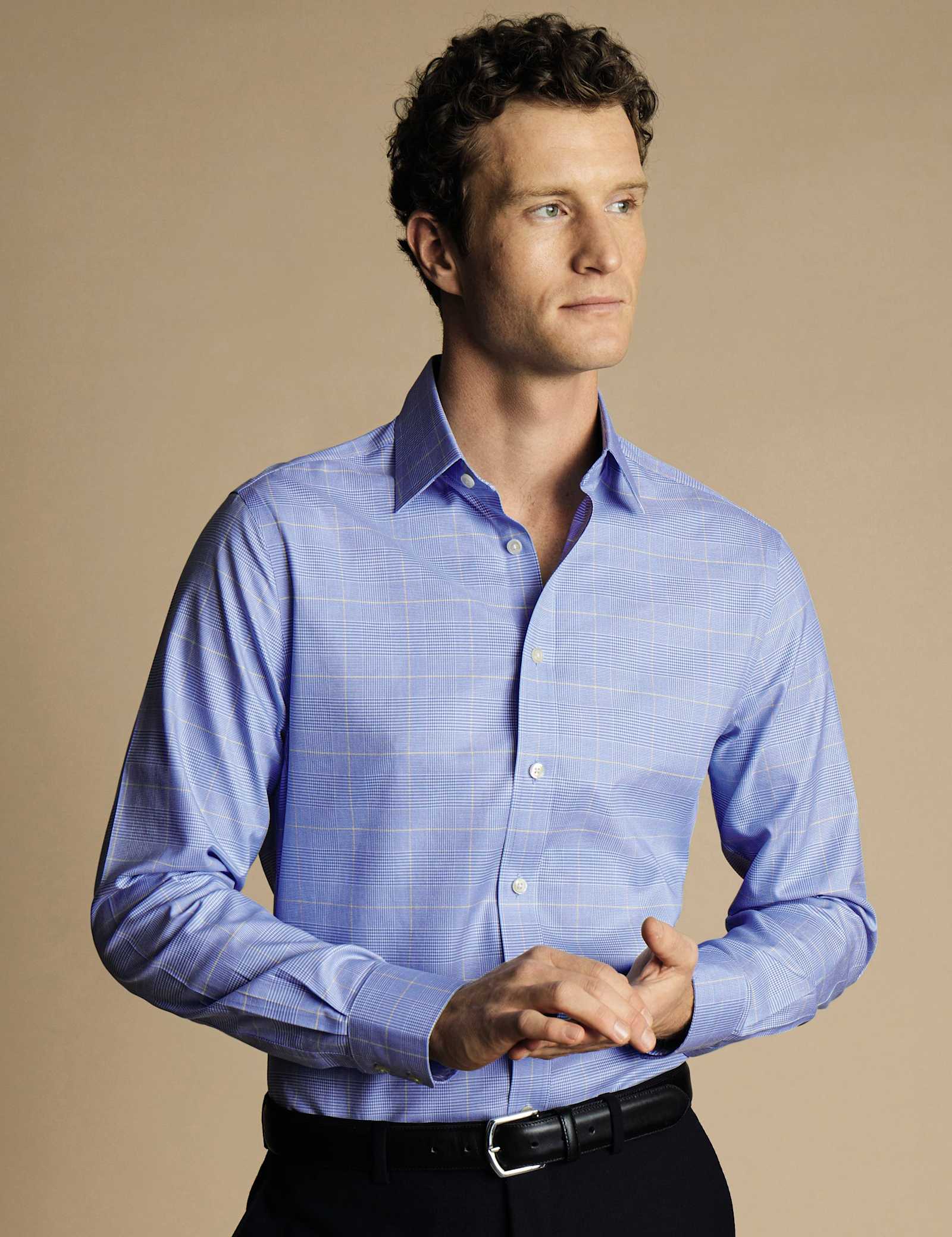 Regular Fit Non Iron Pure Cotton Check Shirt - image 2
