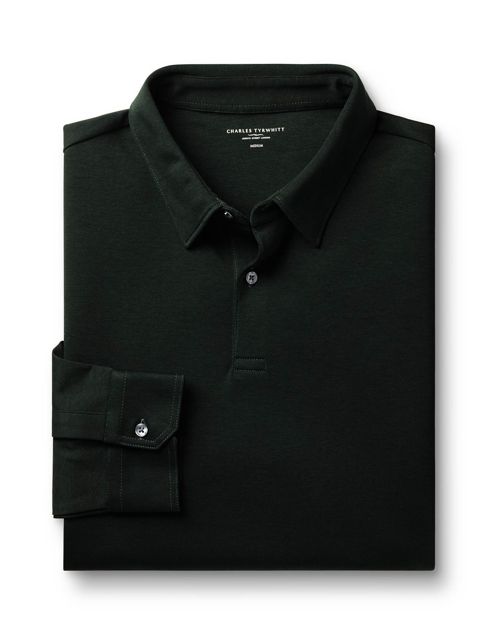 Pure Cotton Jersey Long Sleeve Polo Shirt - image 5