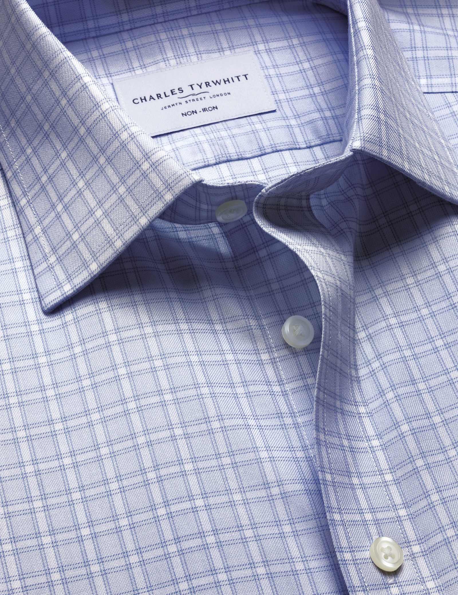 Slim Fit Non Iron Check Twill Shirt - image 4