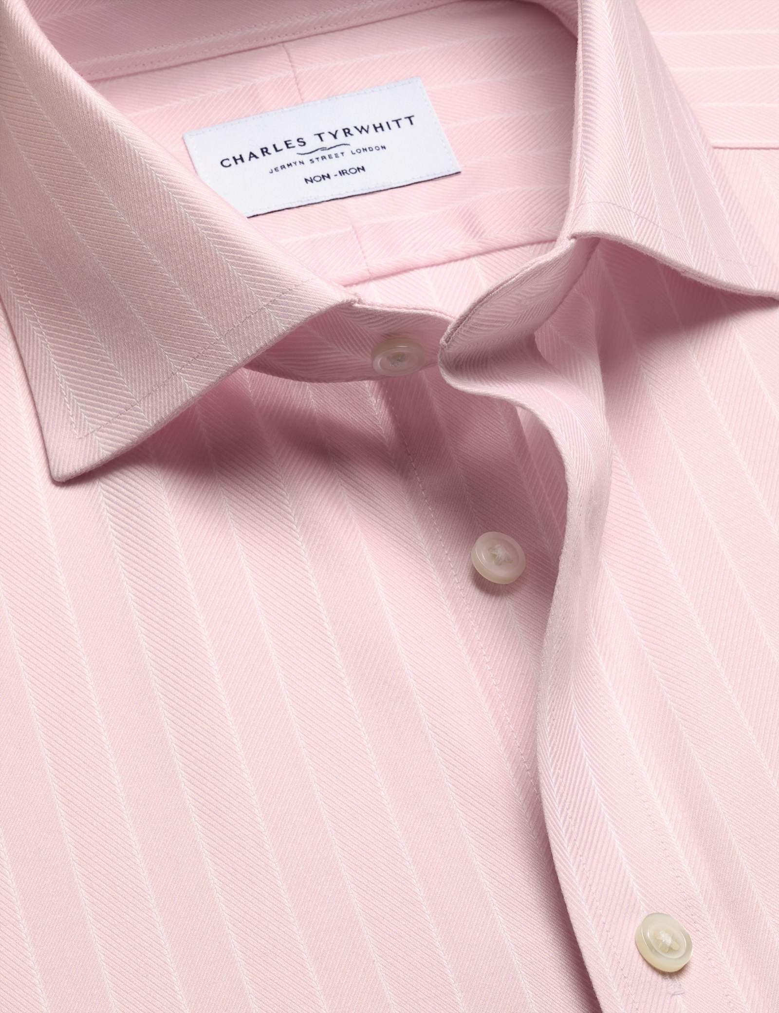 Slim Fit Non Iron Pure Cotton Striped Shirt - image 5