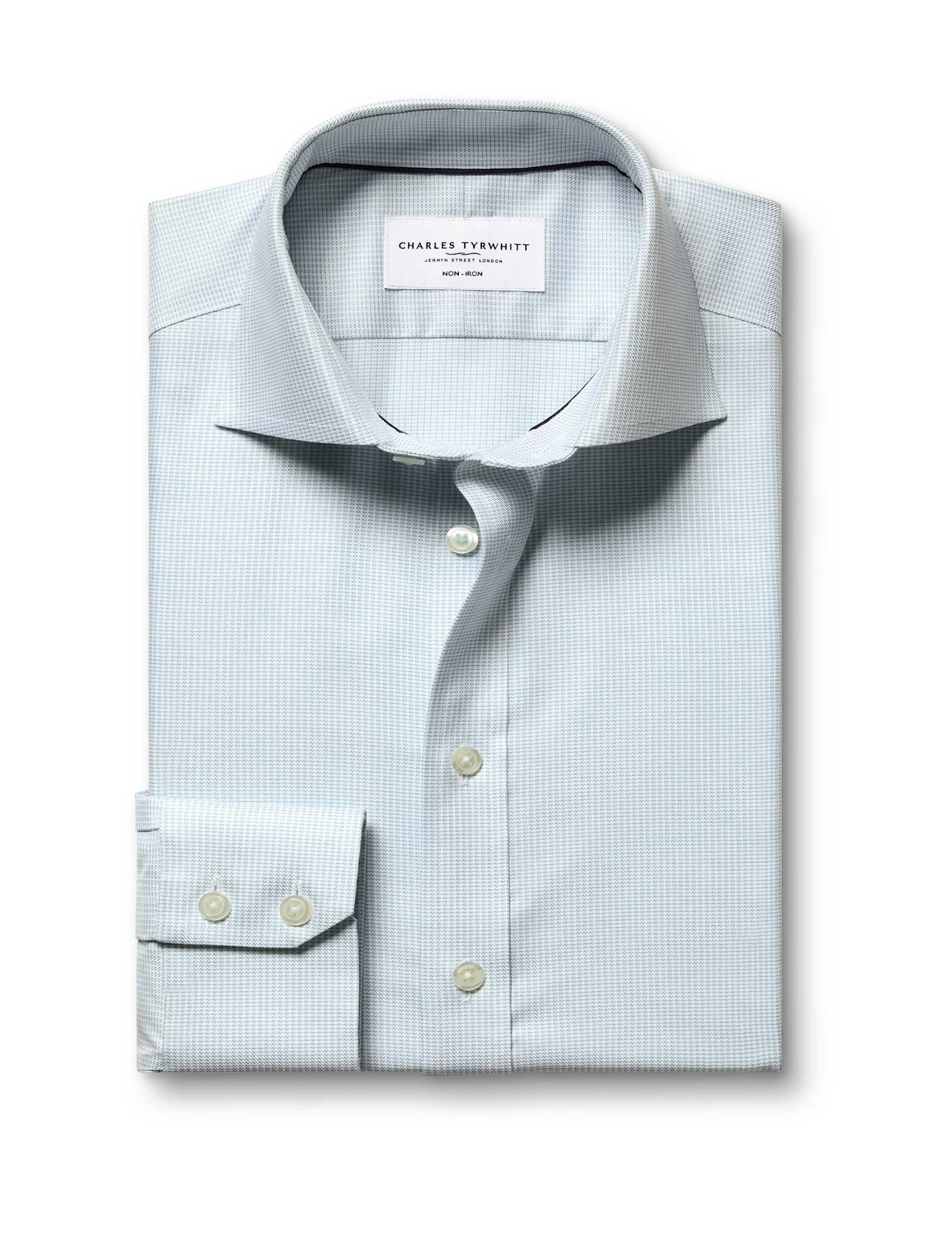 Slim Fit Non Iron Pure Cotton Puppytooth Shirt - image 3