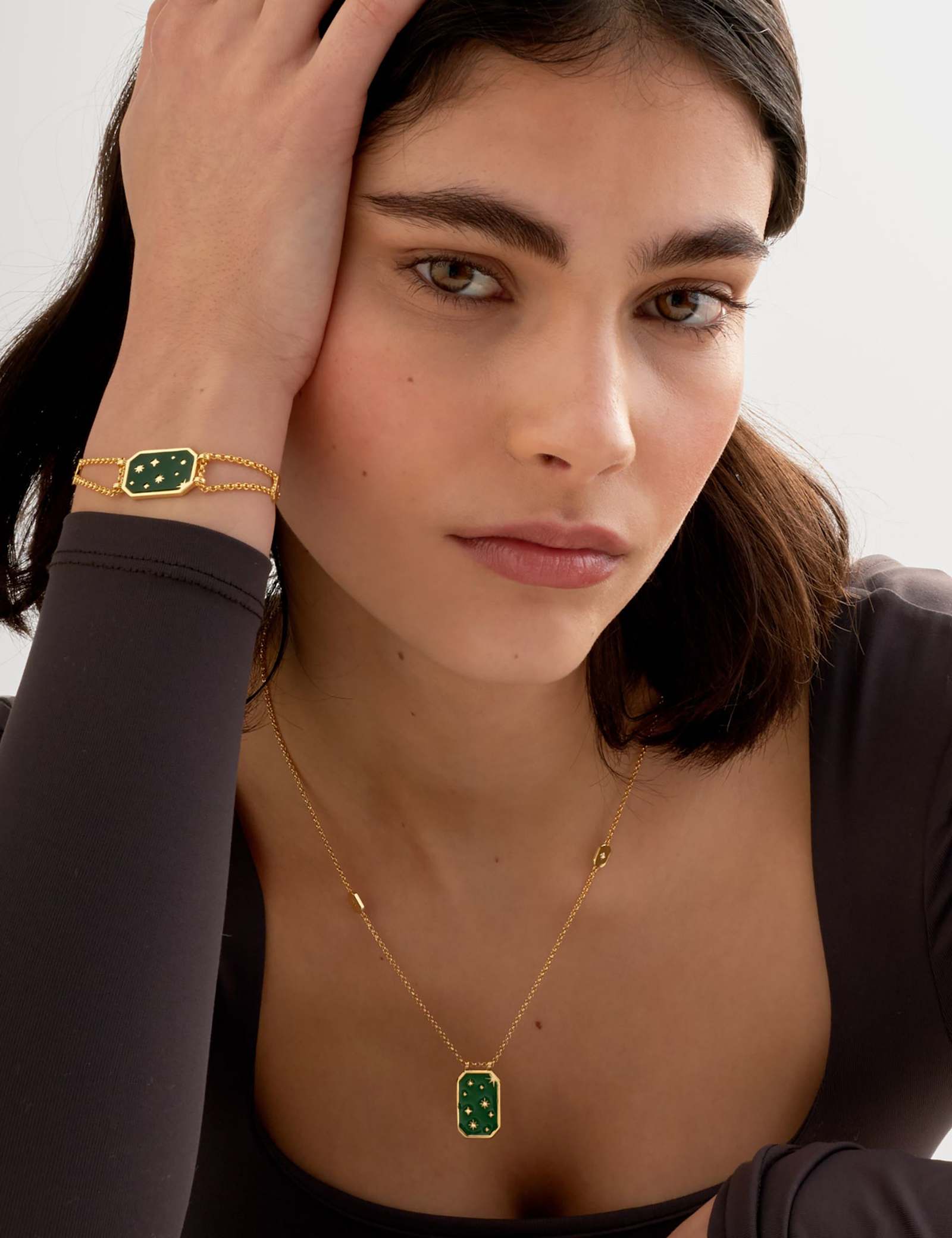 Gold Coated Night Sky Waterproof Necklace - image 1