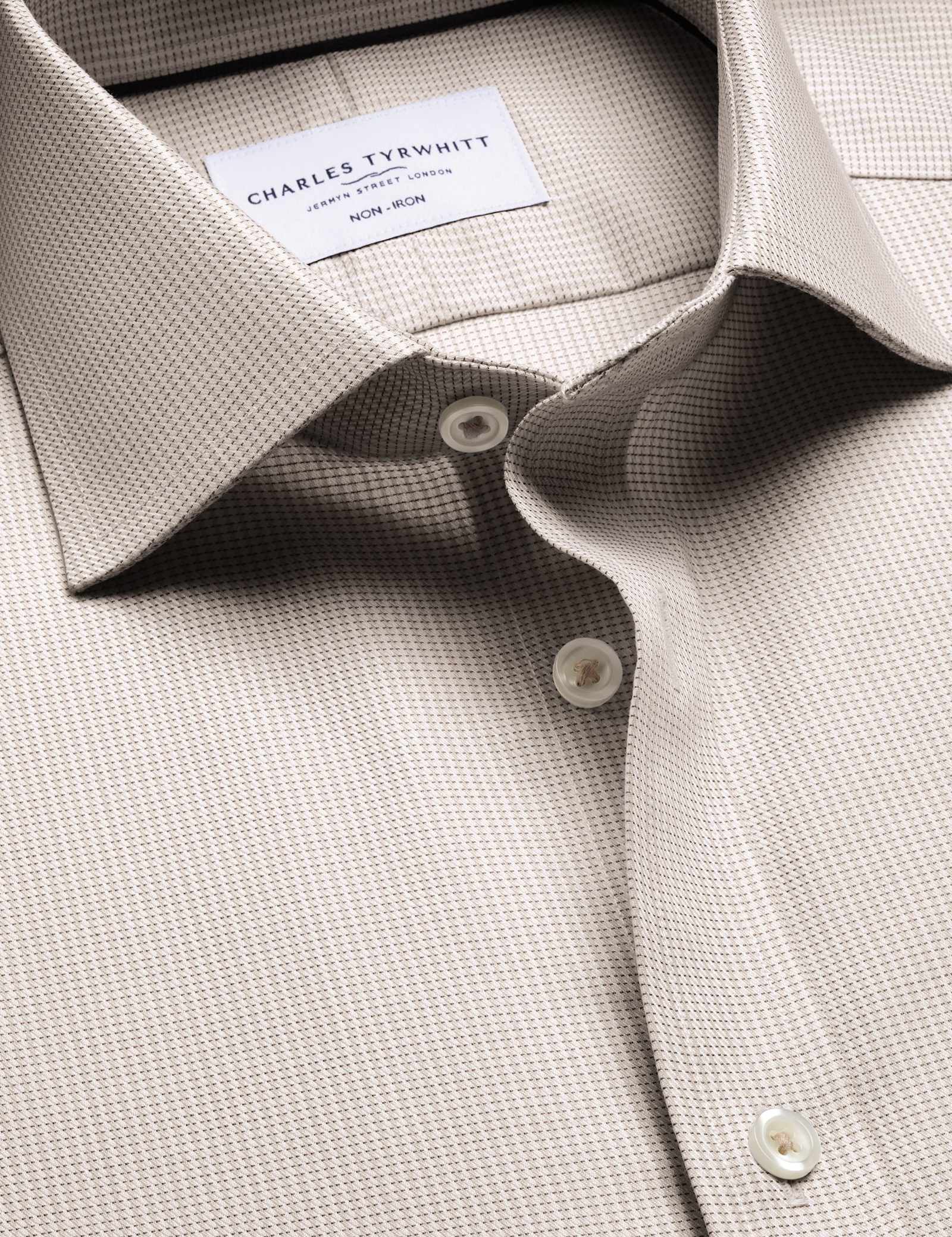 Slim Fit Non Iron Pure Cotton Textured Shirt - image 5