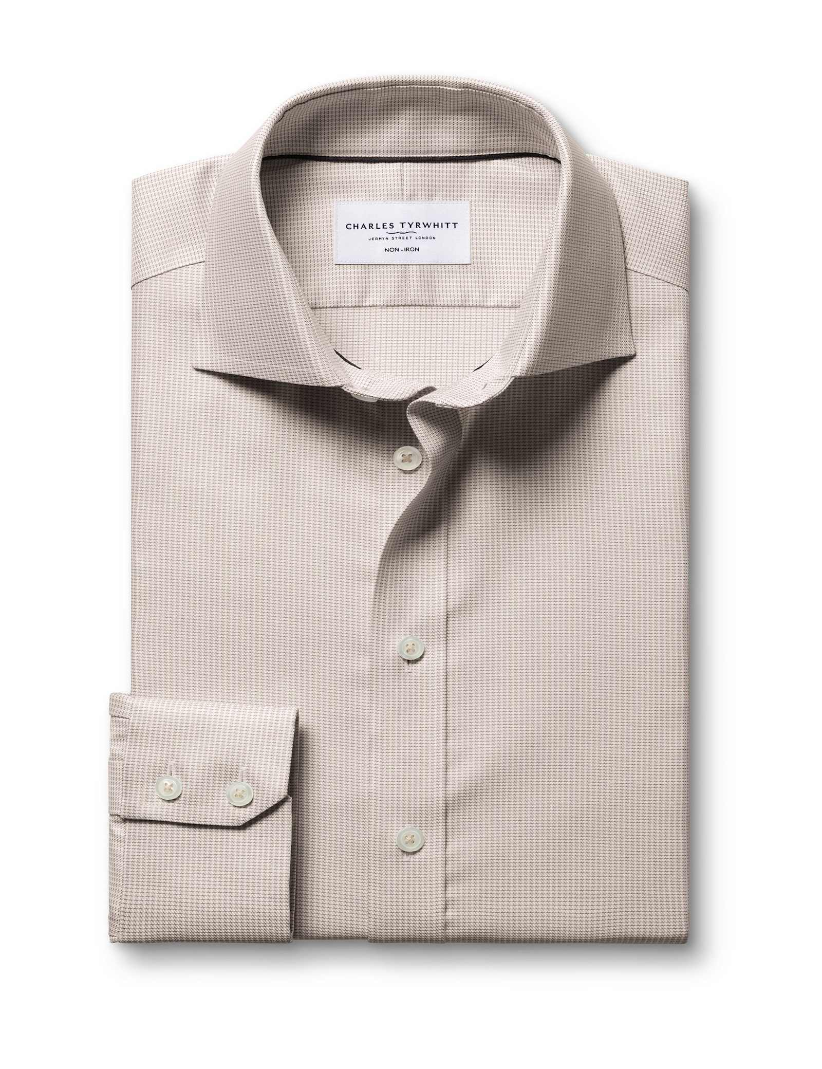 Slim Fit Non Iron Pure Cotton Textured Shirt - image 3