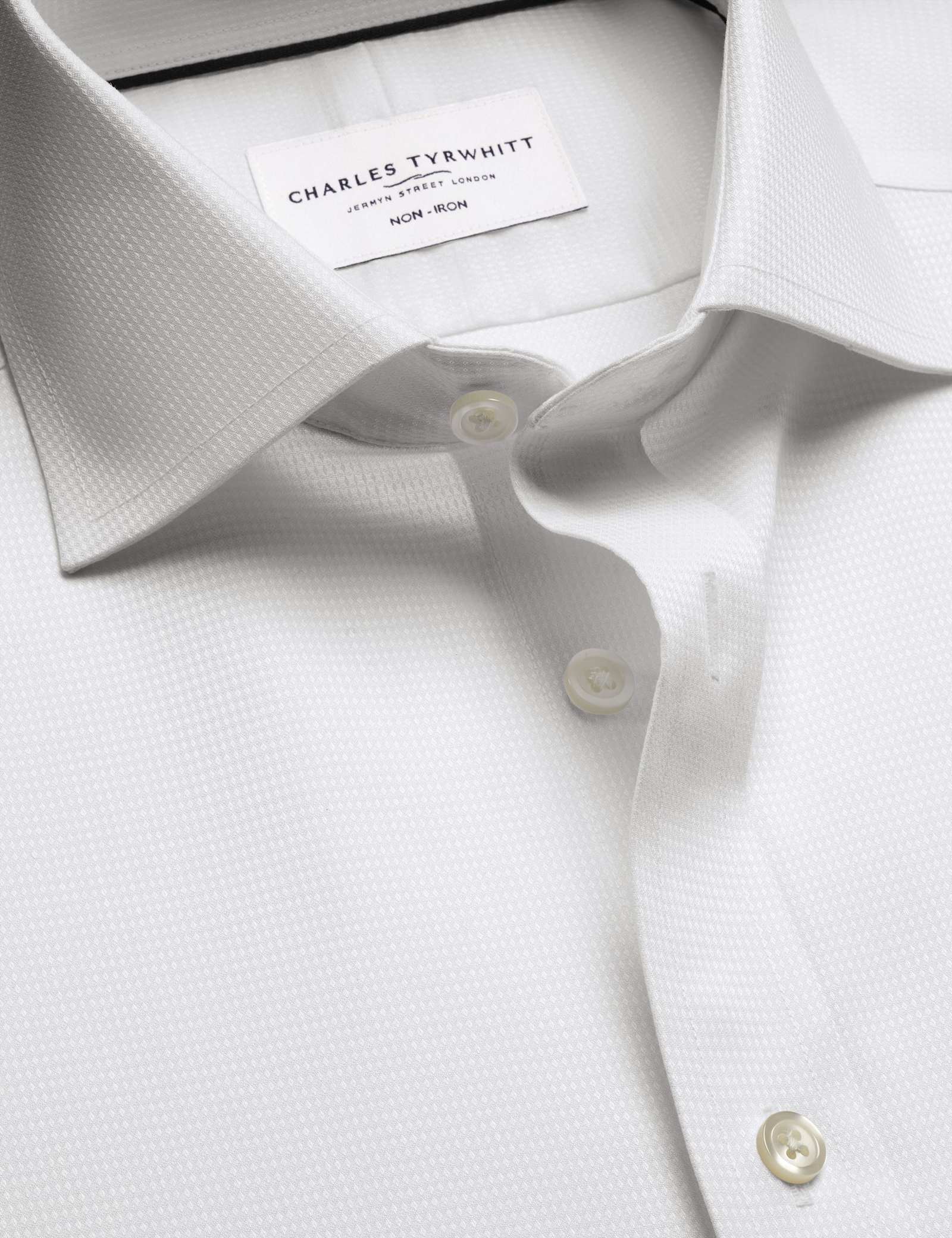 Slim Fit Non Iron Pure Cotton Textured Shirt - image 4