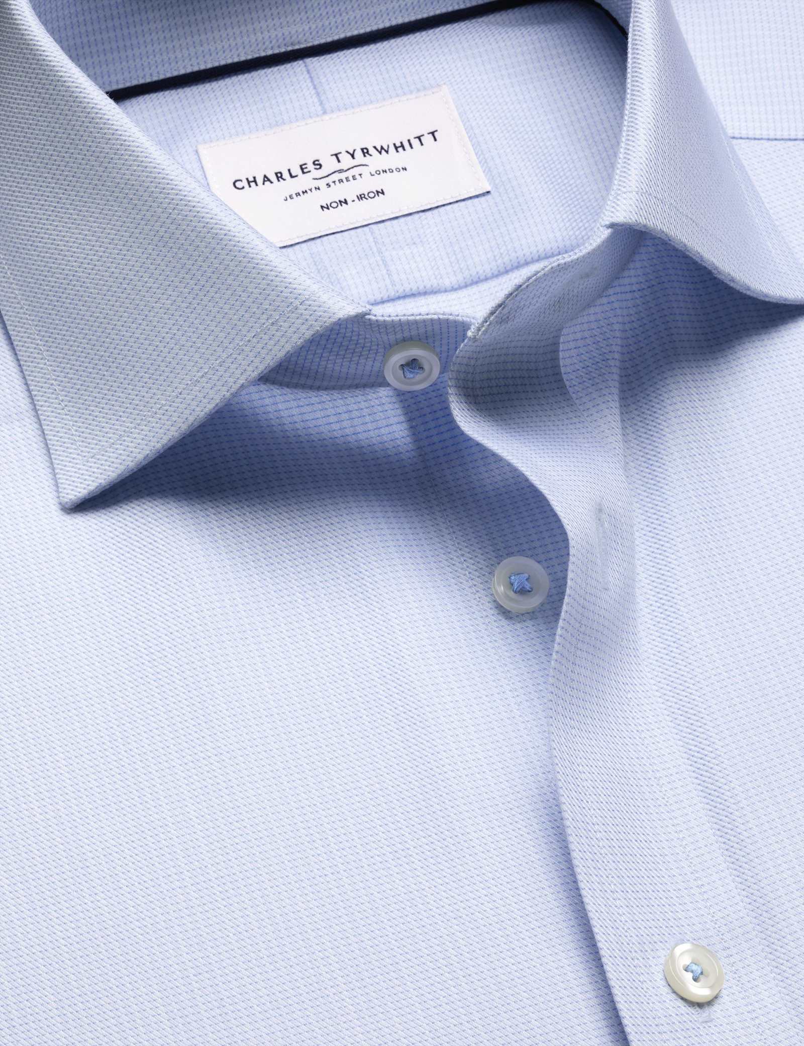 Slim Fit Non Iron Pure Cotton Textured Shirt - image 5