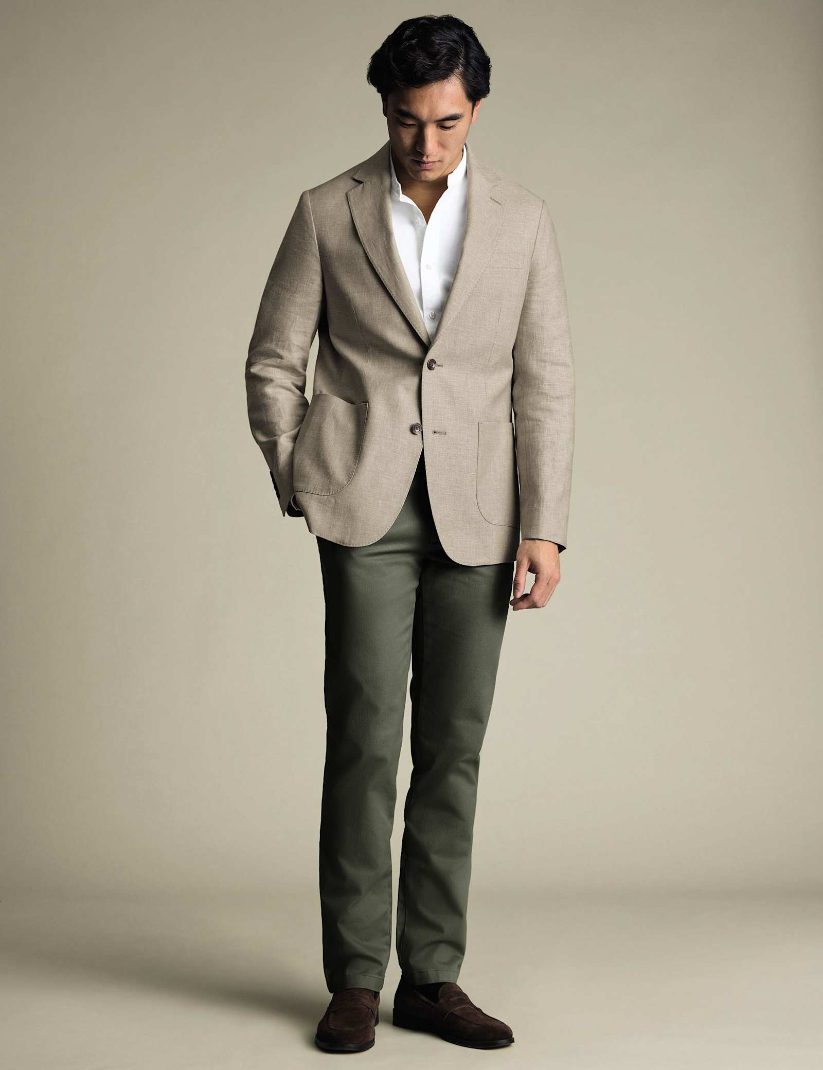 Slim Fit Cotton Linen Blend Jacket - image 2