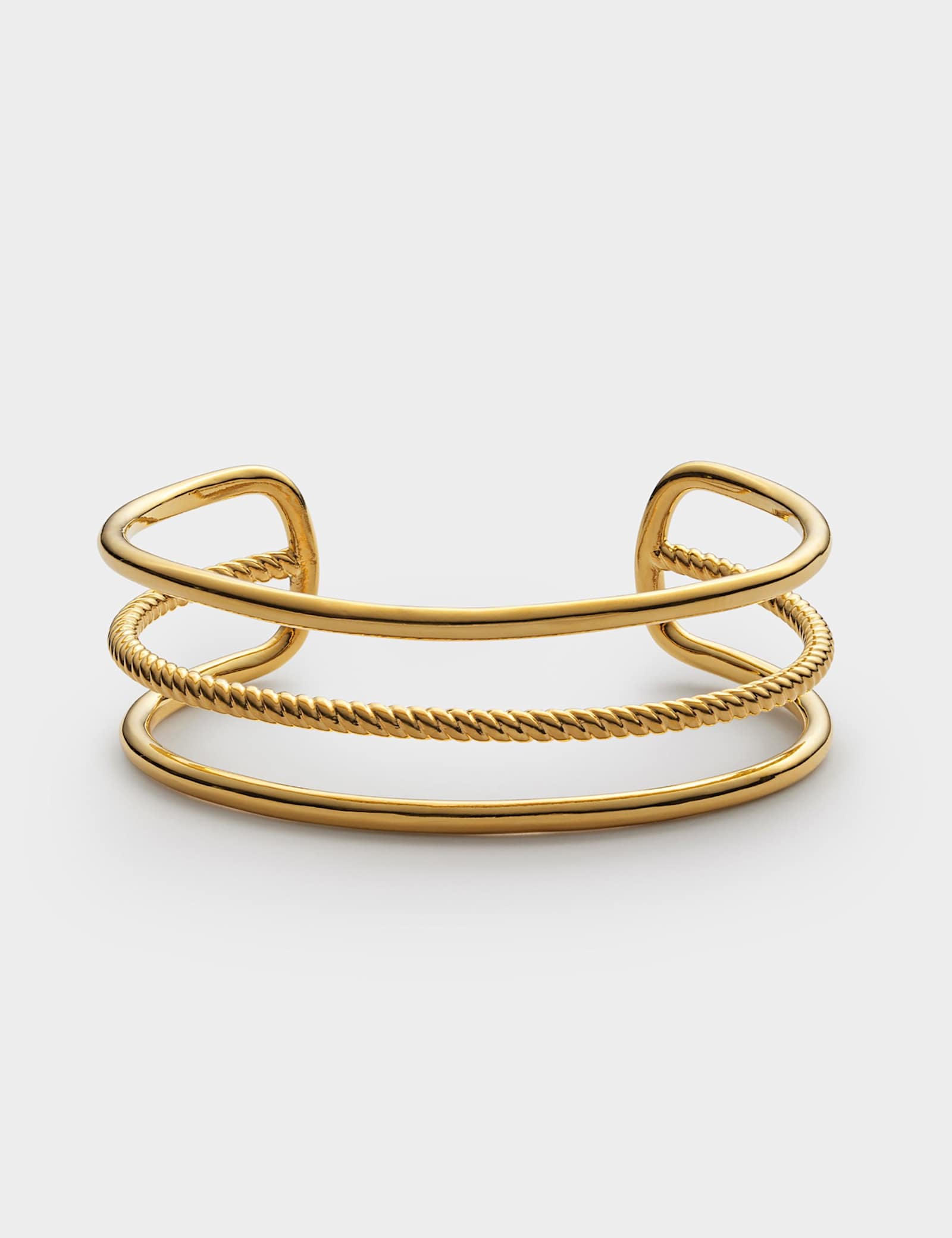 Gold Plated Waterproof Open Cuff Bangle - image 4