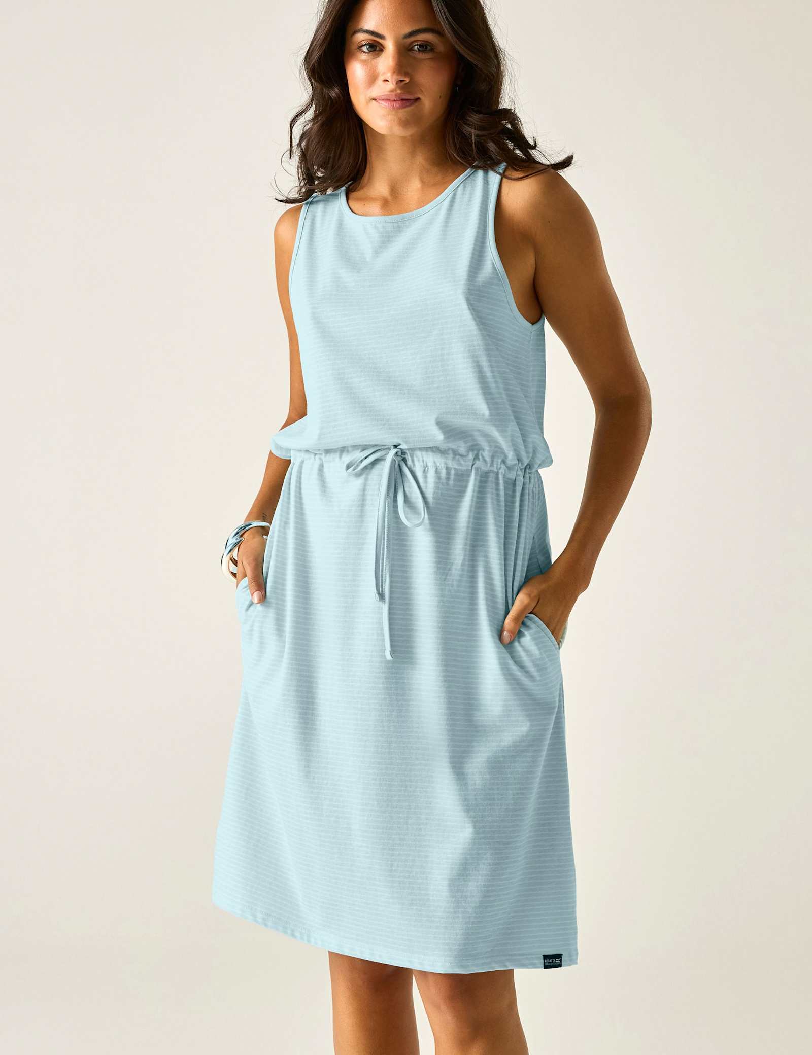 Amorie Cotton Rich Striped Waisted Dress - image 4