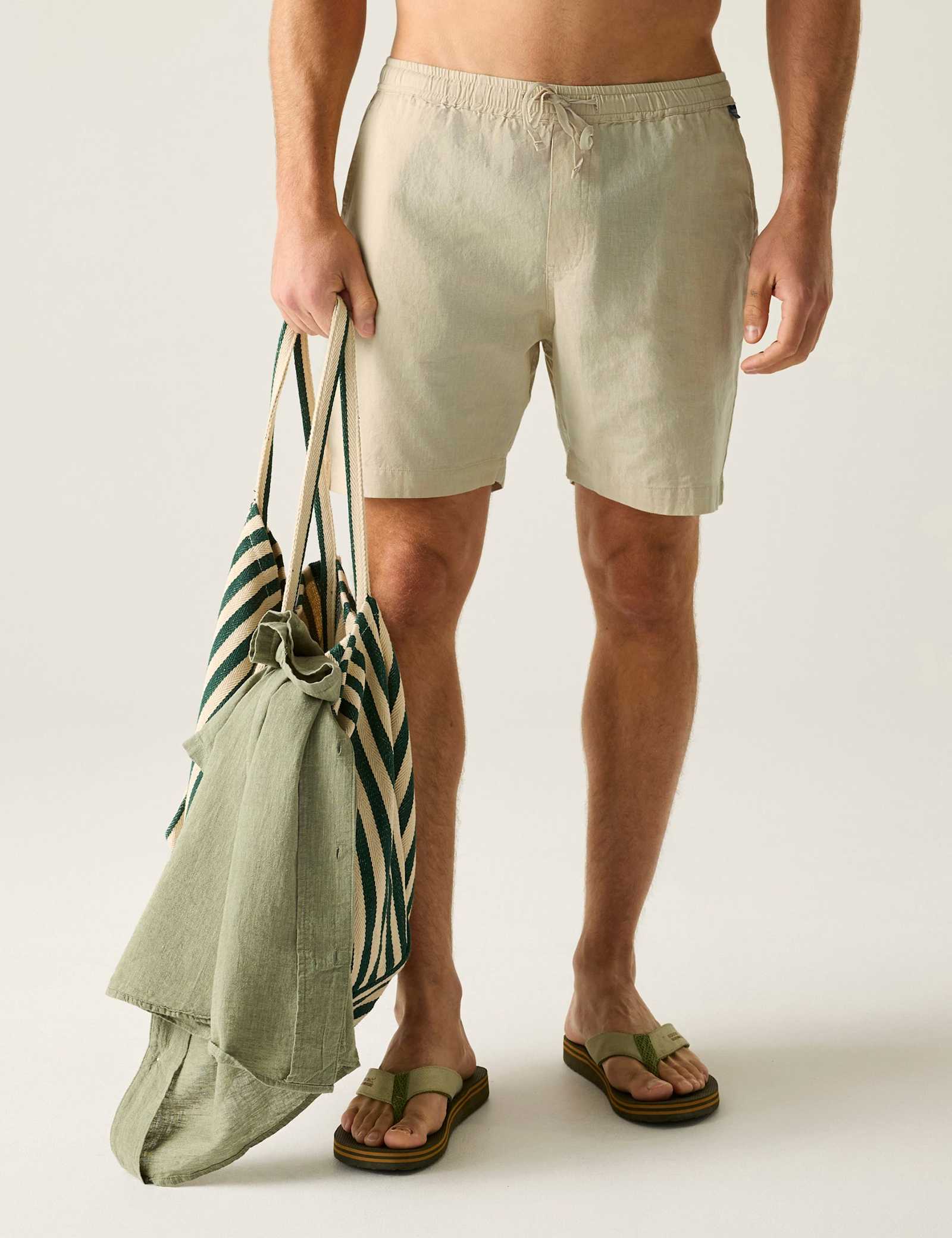 Hadlin Cotton Rich Shorts with Linen - image 4