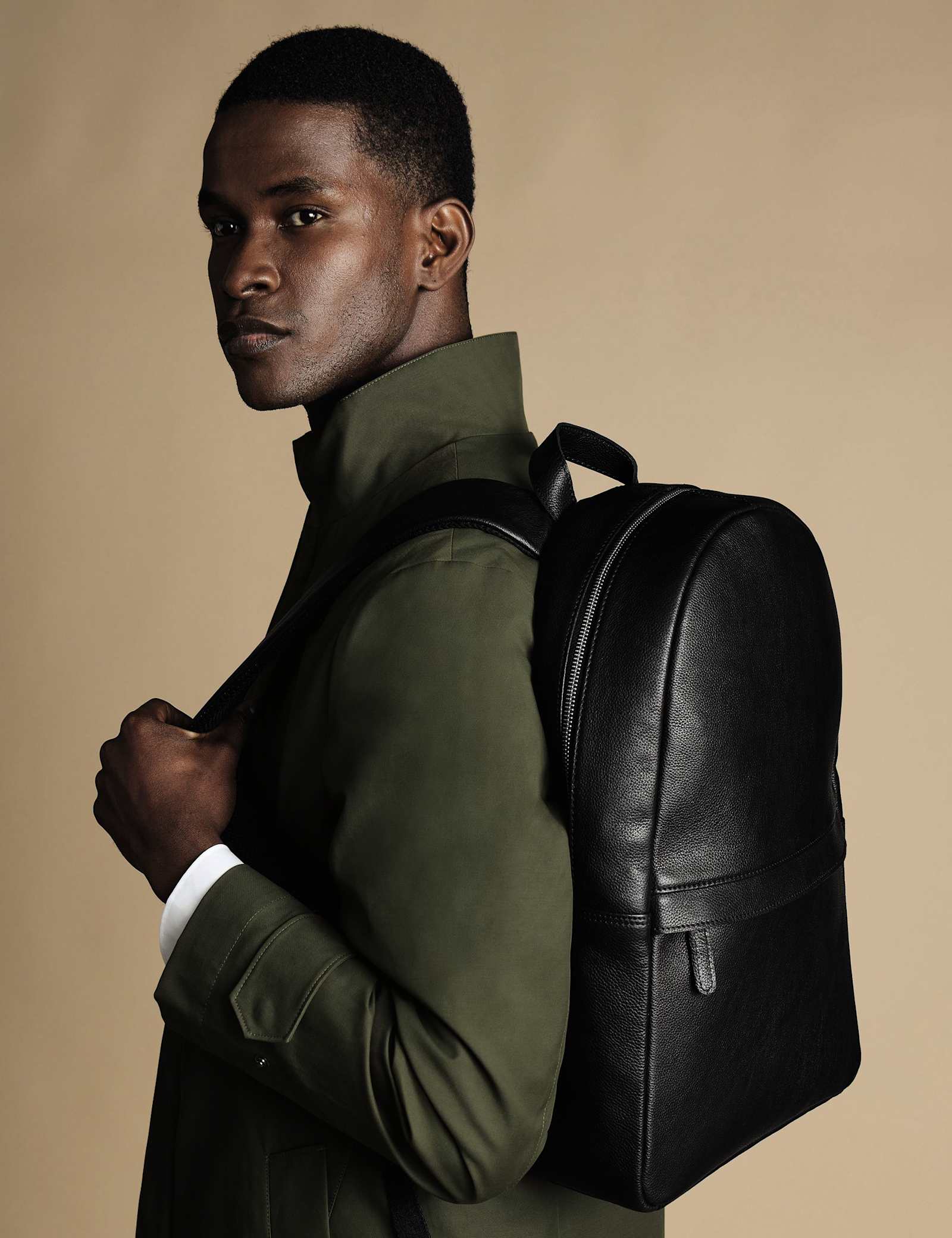 Grain Leather Backpack - image 3