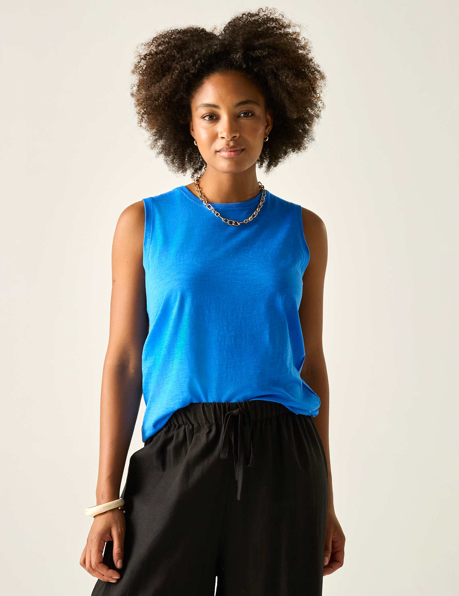 Fariene Pure Cotton Crew Neck Vest Top - image 4