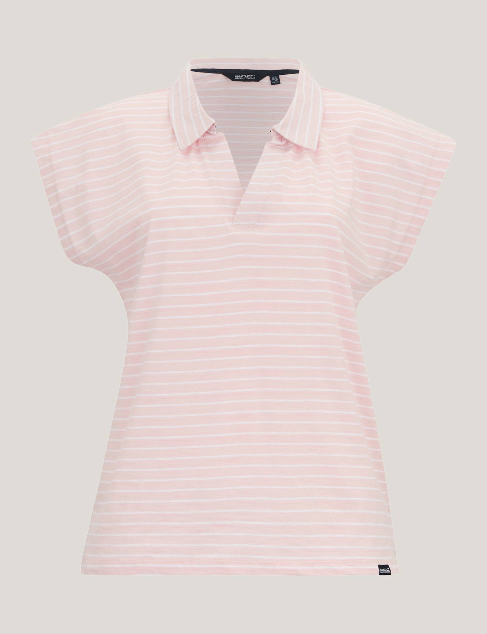 Lorana Pure Cotton Striped Collared Top - image 3