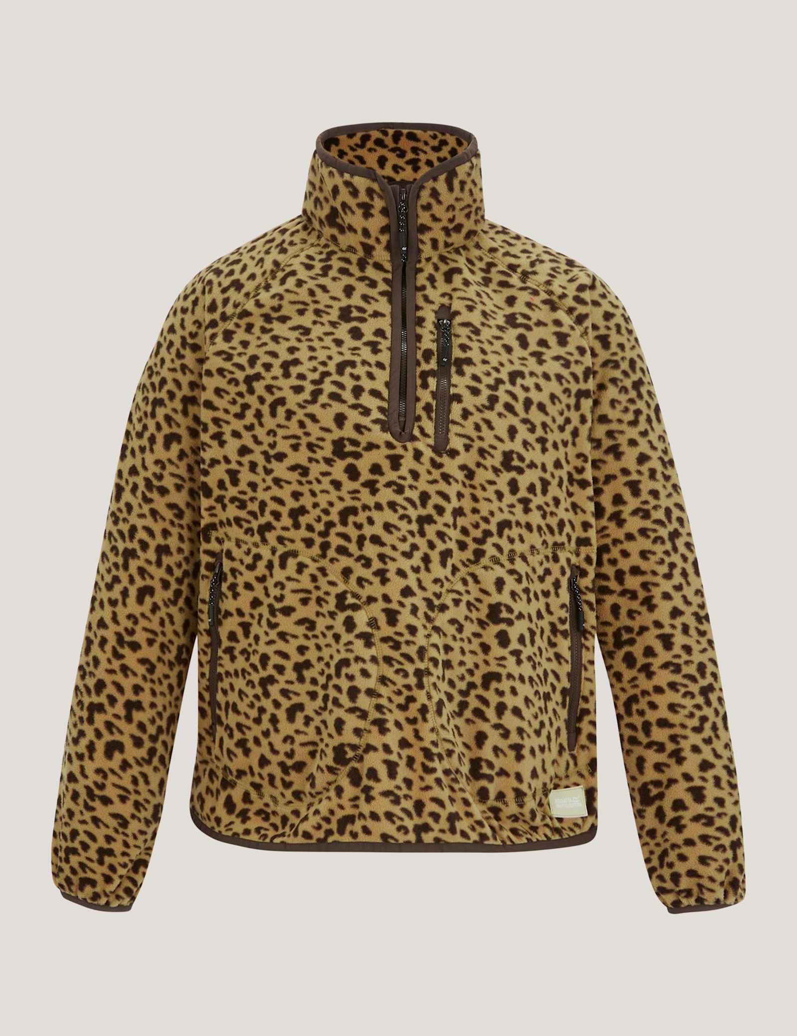 Frankie Leopard Print Half Zip Fleece Jacket - image 1