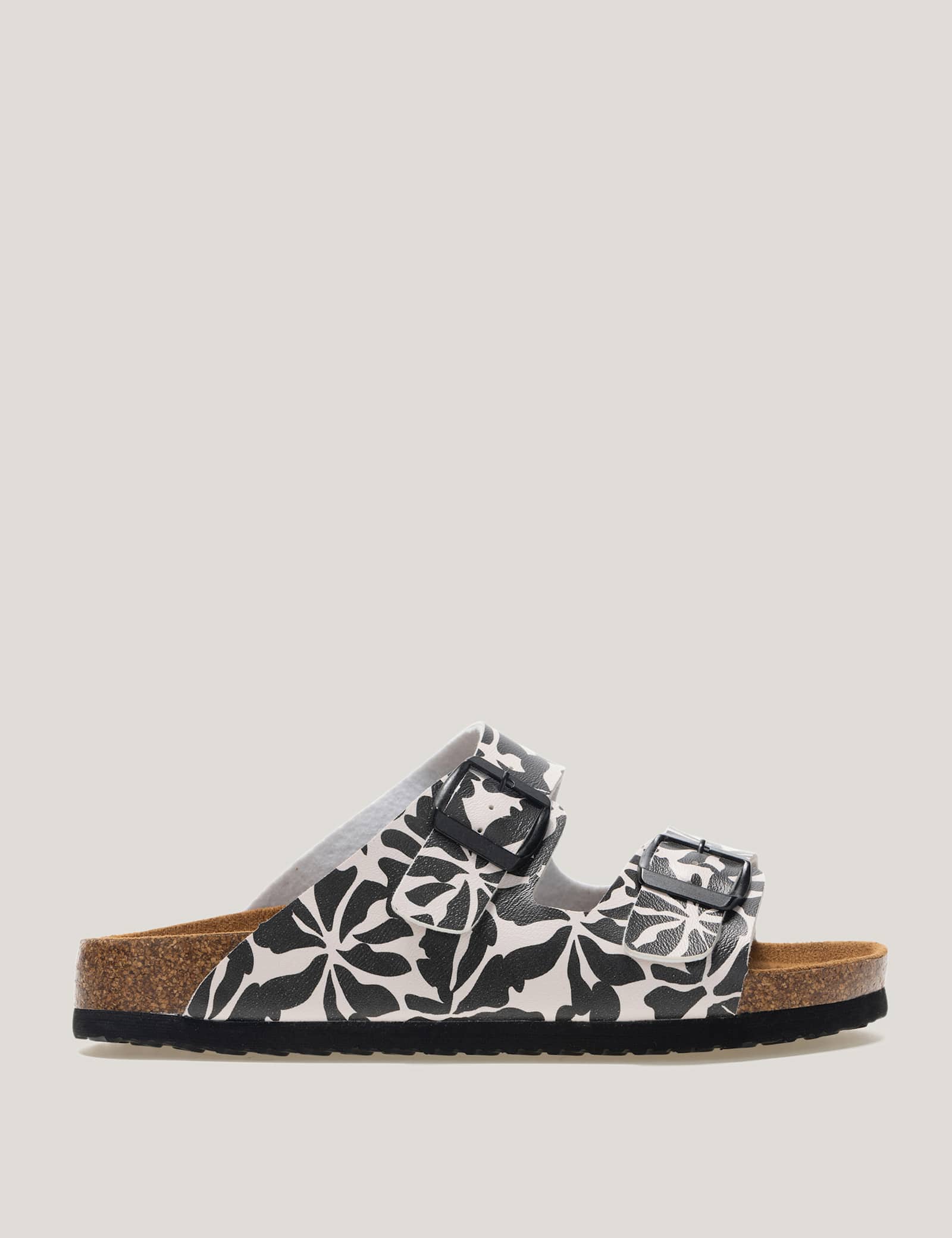 Mia Floral Buckle Flat Footbed Sliders - image 1