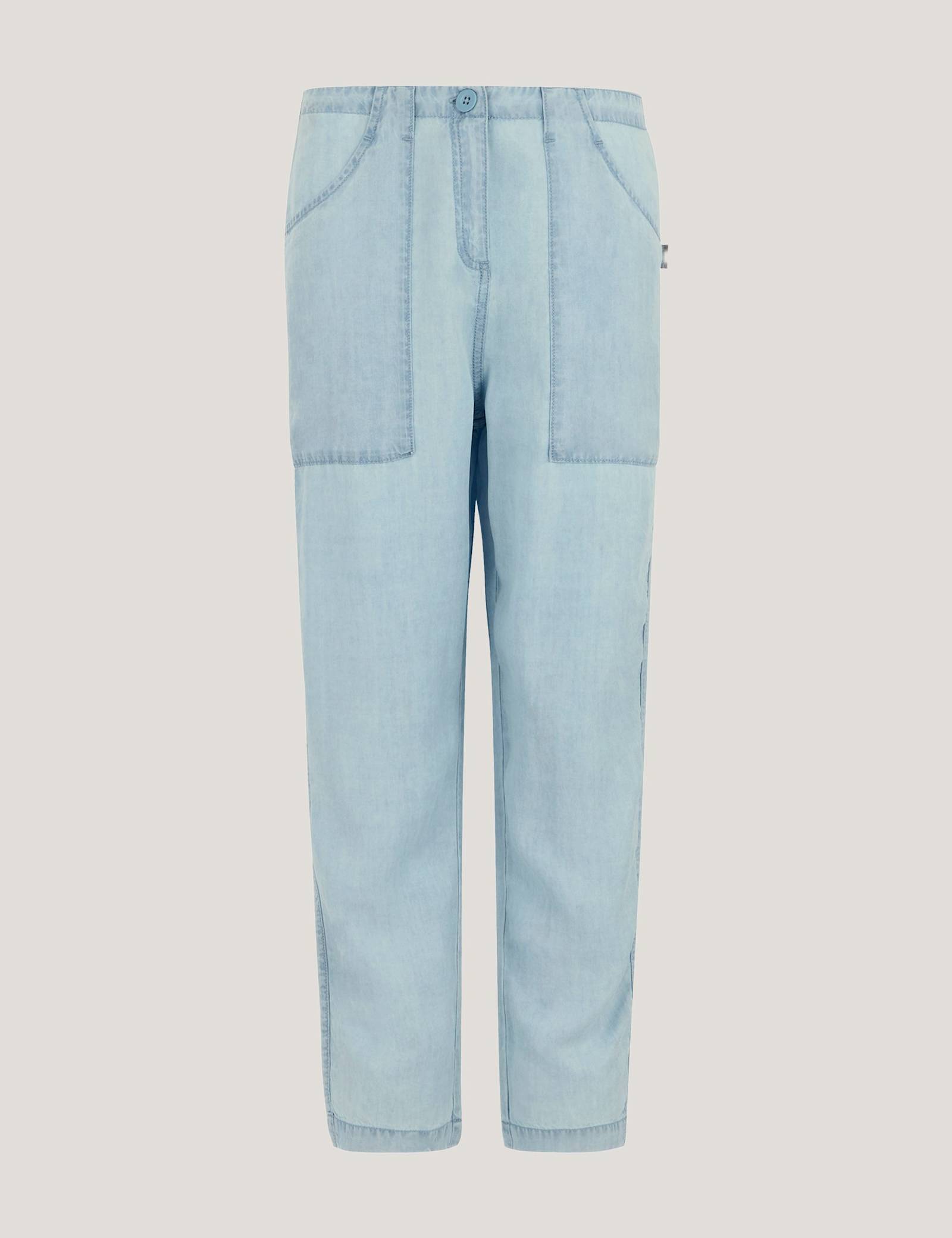 Shorebella Cotton Blend Straight Leg Cropped Trousers - image 4