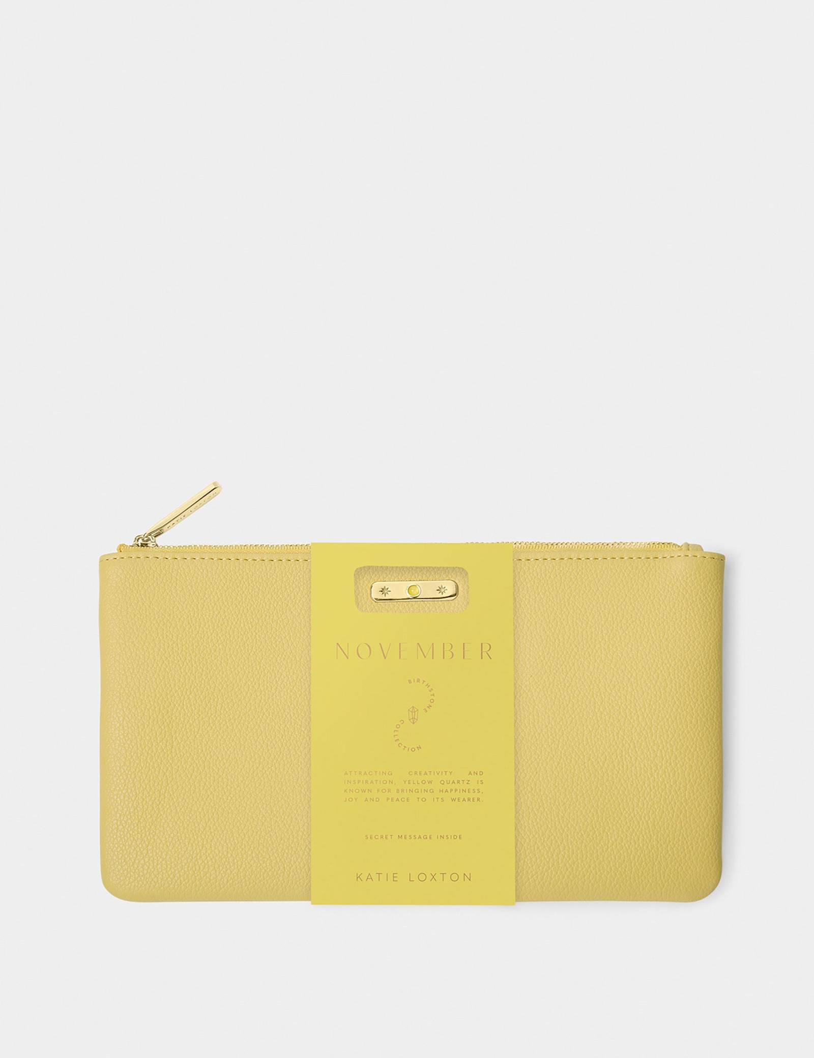 Faux Leather November Birthstone Pouch Purse - image 5