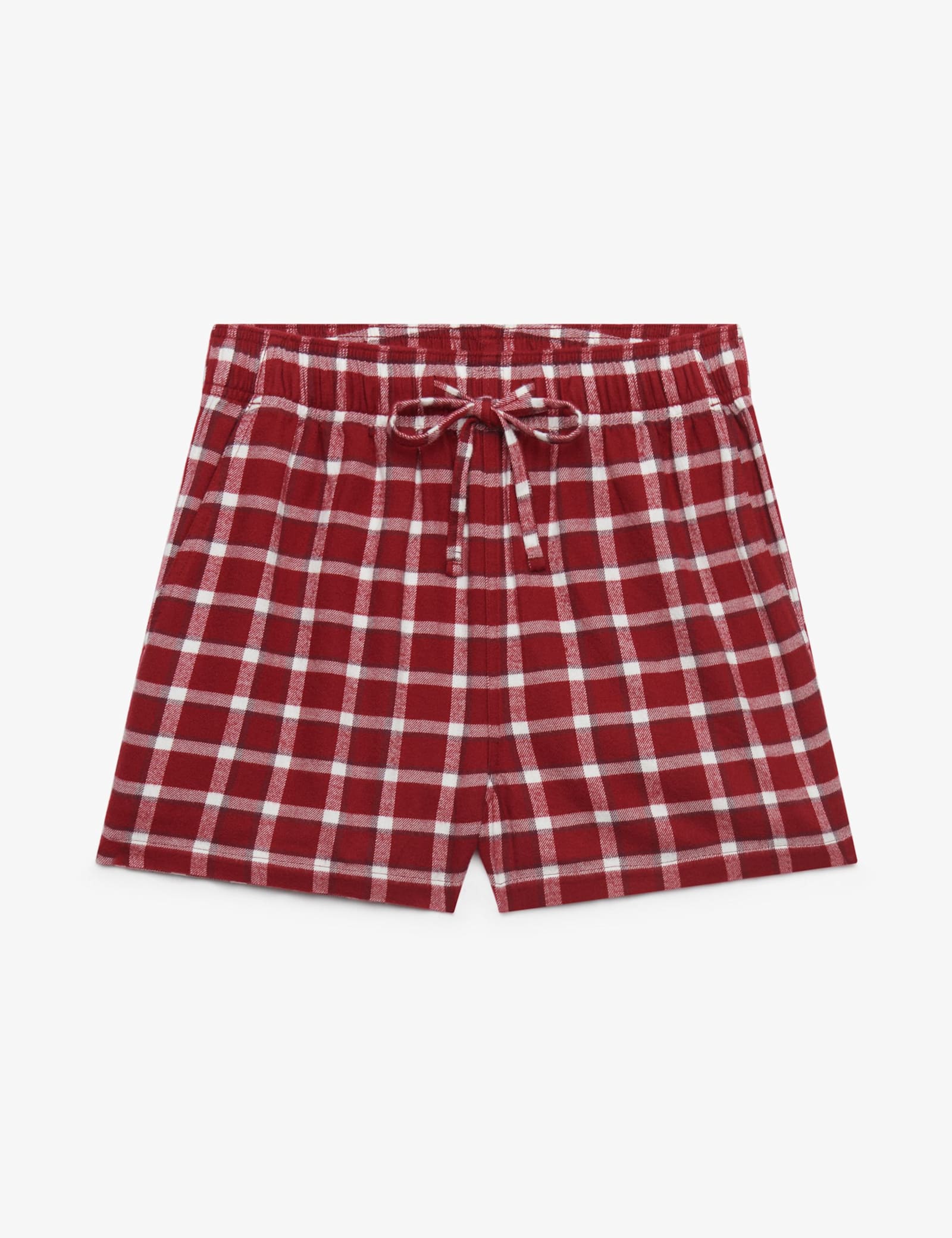 Brushed Cotton Checked Pyjama Shorts - image 2