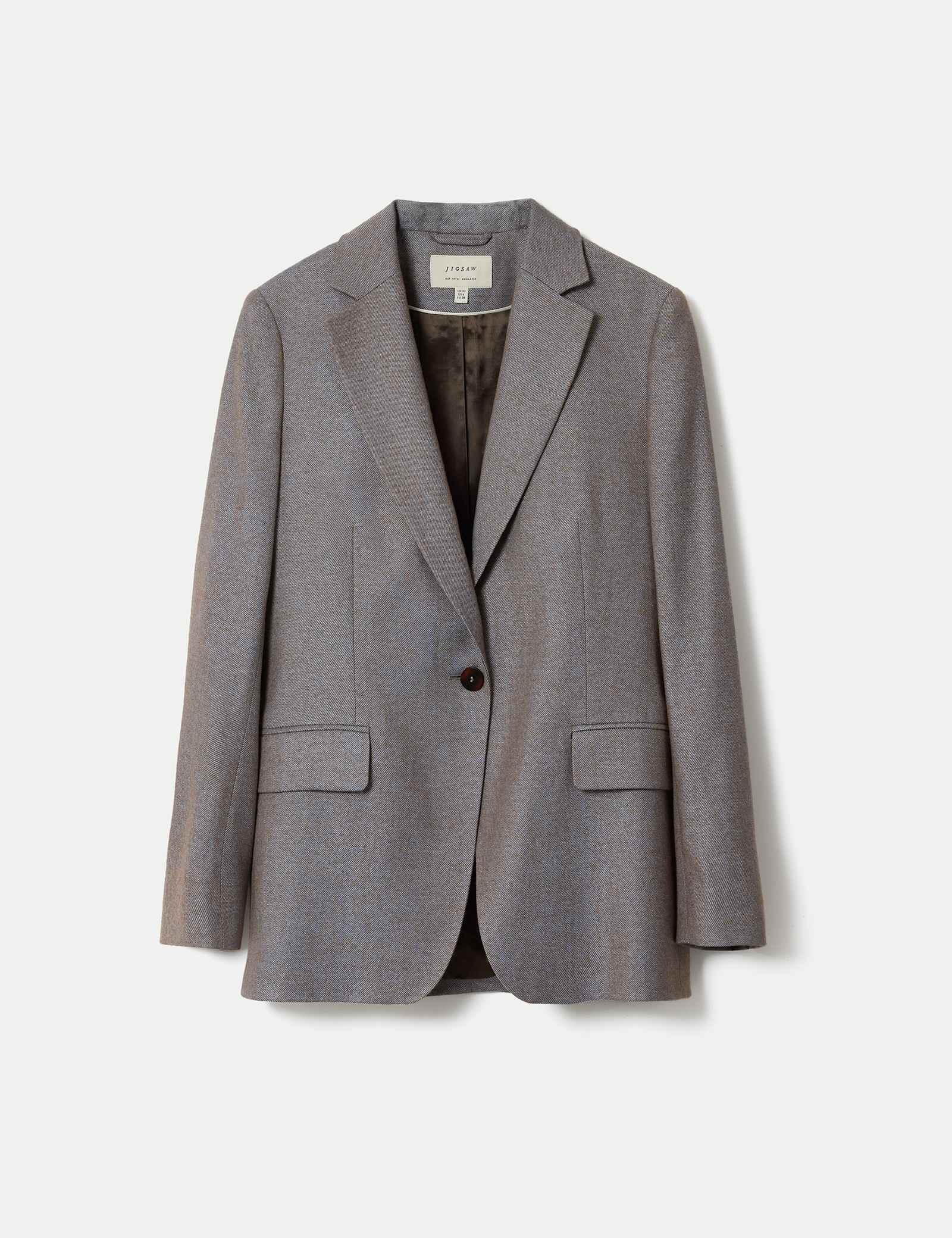 Wool Blend Tailored Single Breasted Blazer - image 1